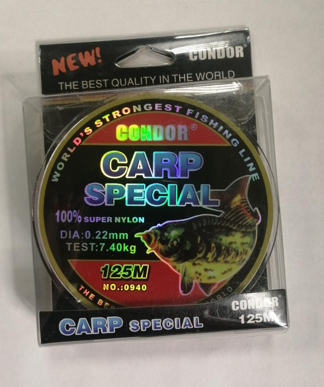 Carp Special  Condor d-0,22 мм, L-125 м , разрывная нагрузка 7,40 кг (10 шт)