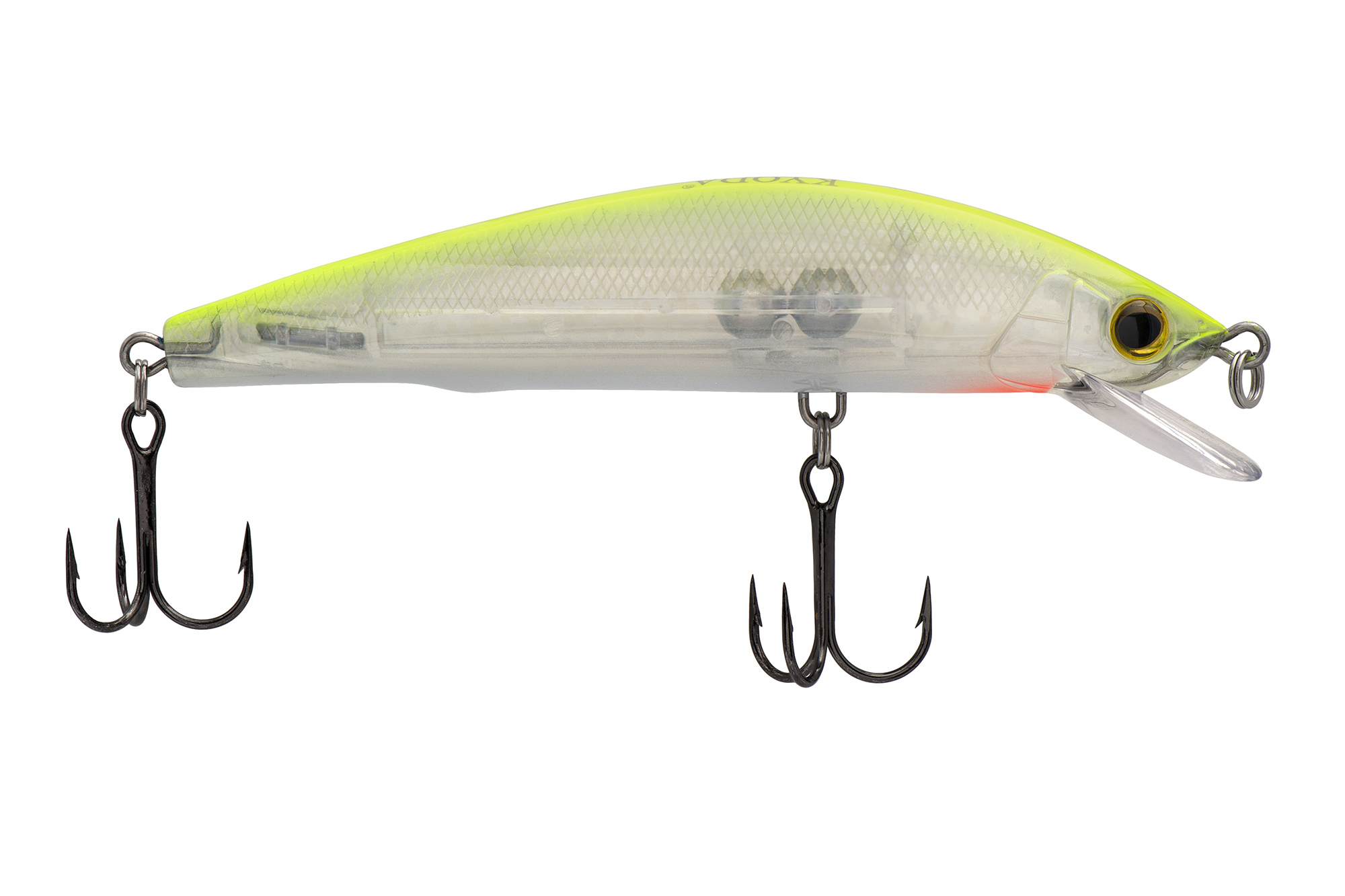 Воблер KYODA Miracle Minnow-105F, длина 10,5 см, вес 18,5 гр, цвет P80, заглубление 0,6-1,2 м.