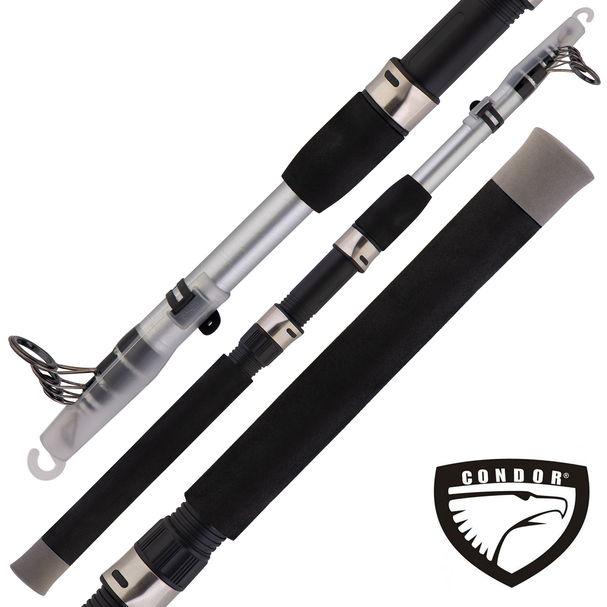 Спиннинг Condor Damask длина 2,10 м, тест 60-120 гр, стеклопластик, телескопический