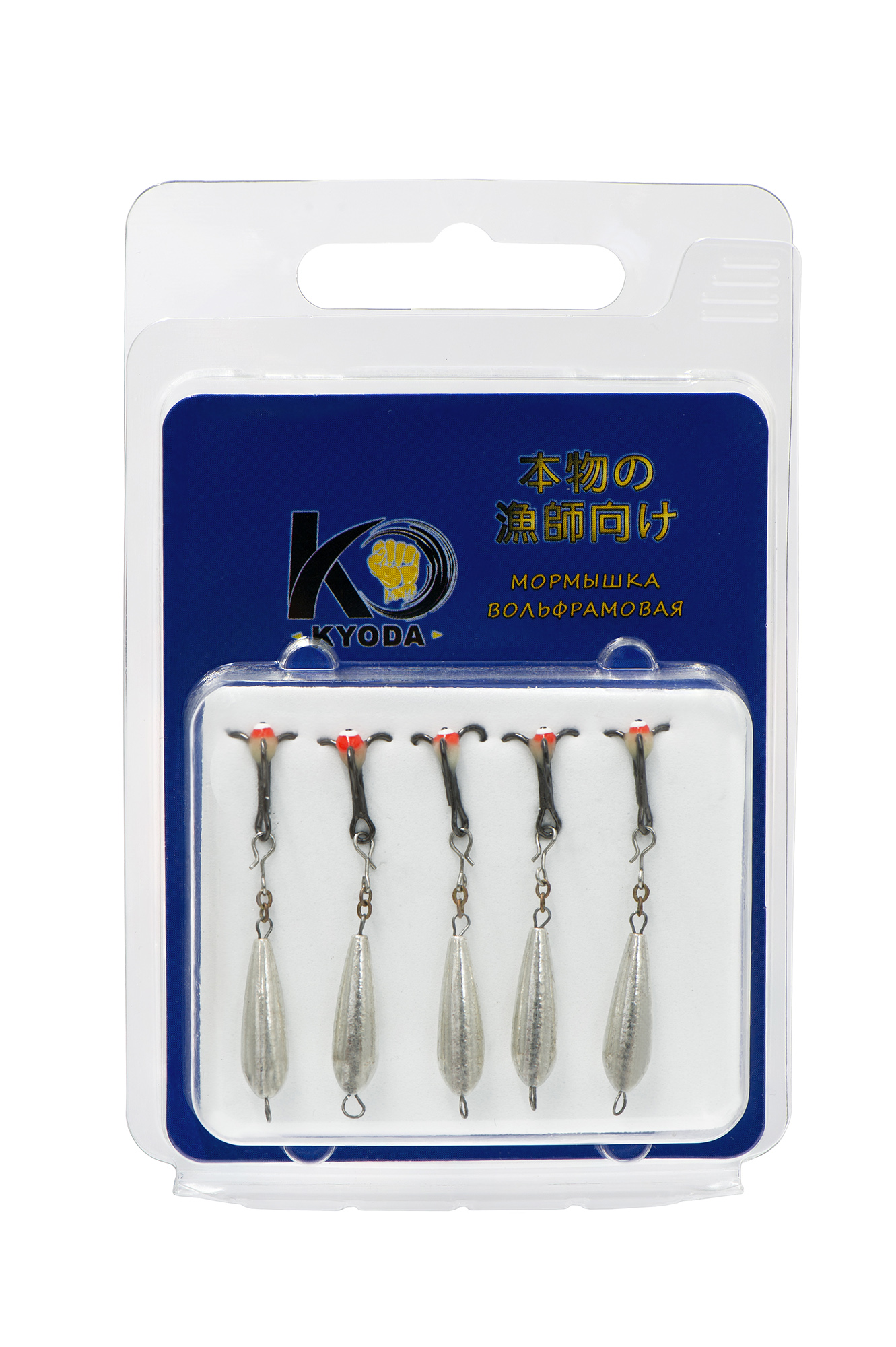 Черт с подвесным тройником, размер L, вес 1.8  гр, серебро /5шт/