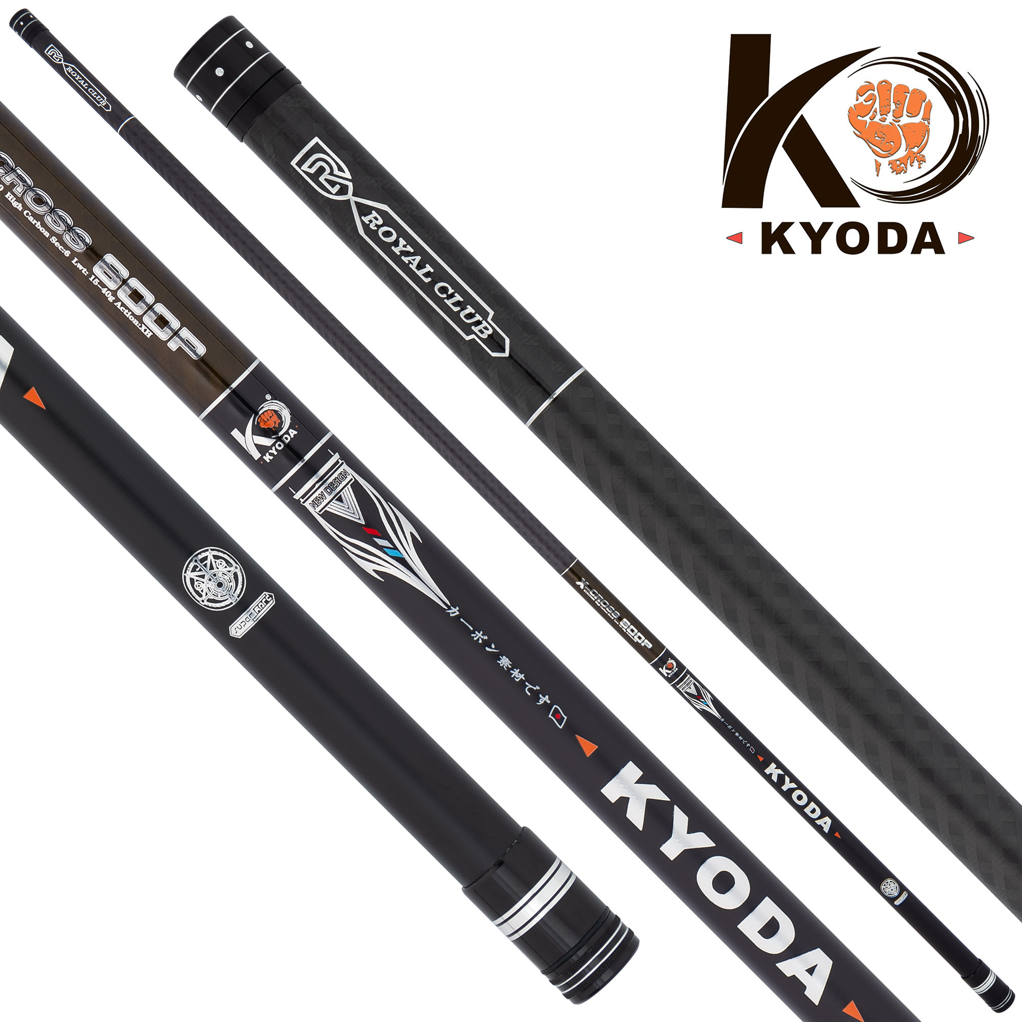 Удилище KYODA X-CROSS 500 POLE, длина 5 м, без колец, HMC
