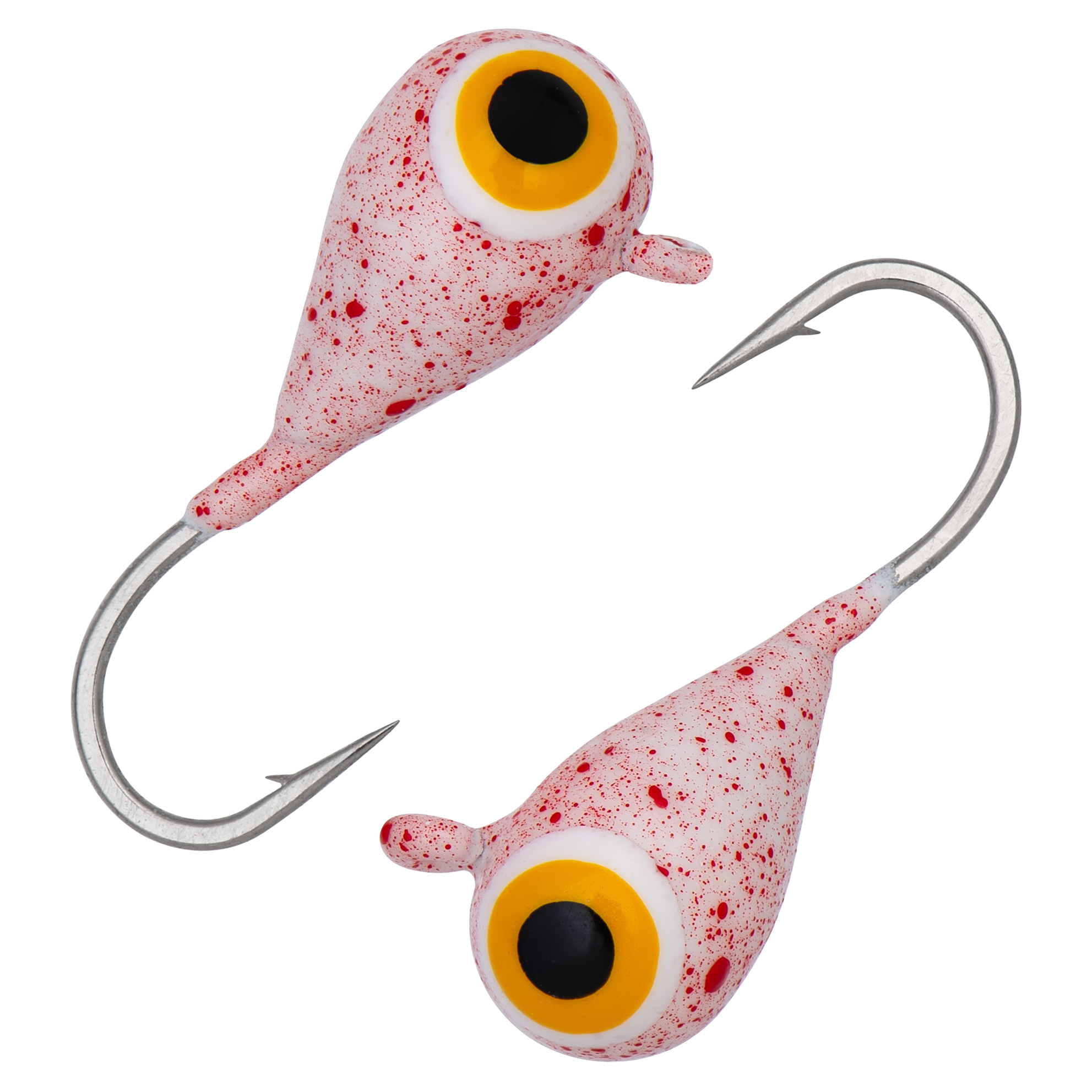 Капля с ушком d 4,0 мм, вес 1,04 гр, цвет малек белый в красный крап /10 шт/