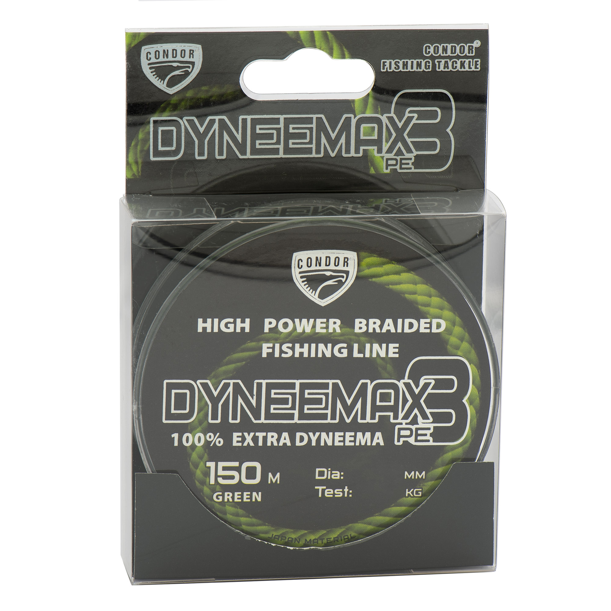Dyneemax 8 d-0,300 мм, L-150 м, цвет зеленый, разрывная нагрузка 29,00 кг Dyneemax 8 d-0,300 мм, L-150 м, цвет зеленый, разрывная нагрузка 29,00 кг