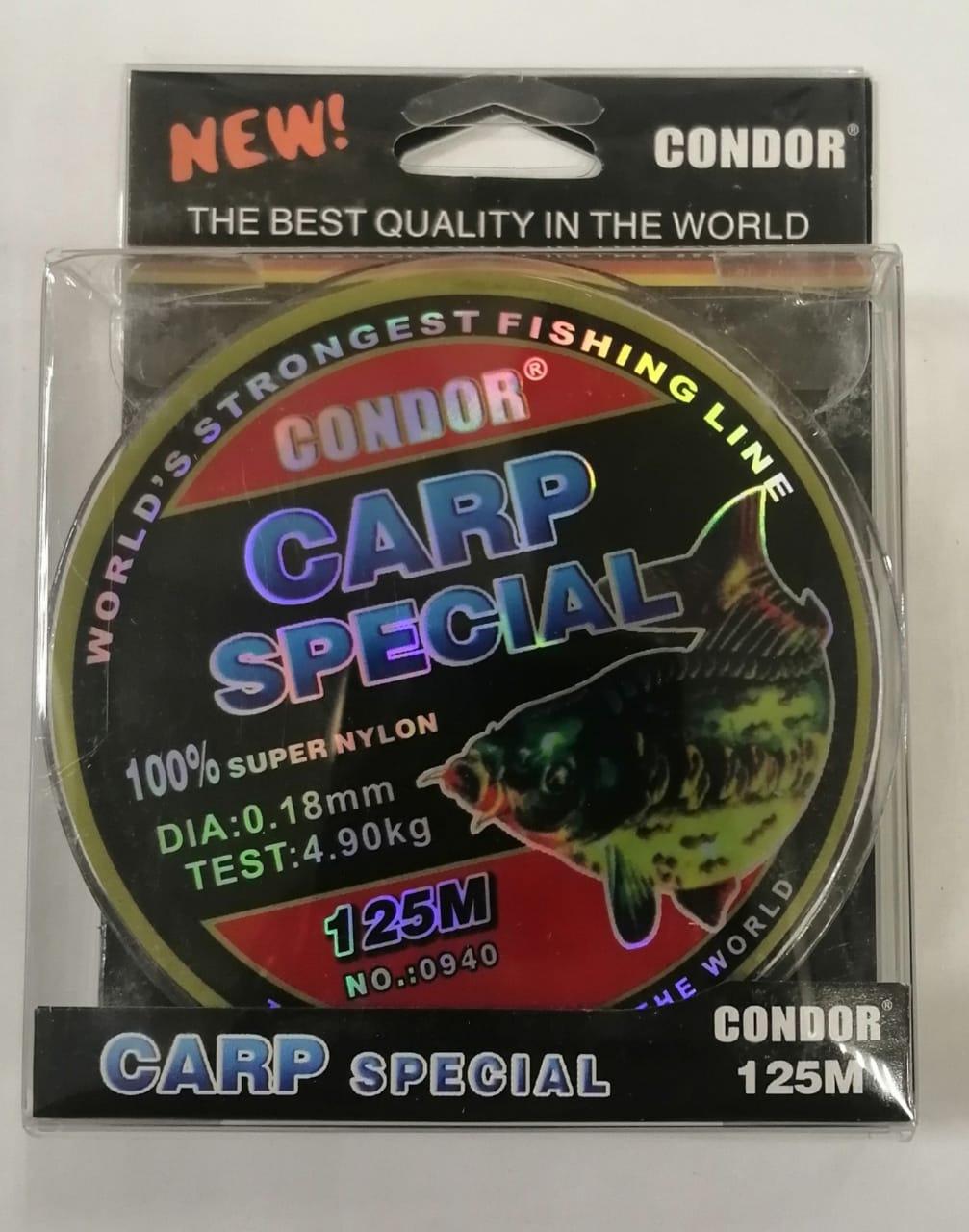 Carp Special  Condor d-0,18 мм, L-125 м,  разрывная нагрузка 4,90 кг (10 шт)