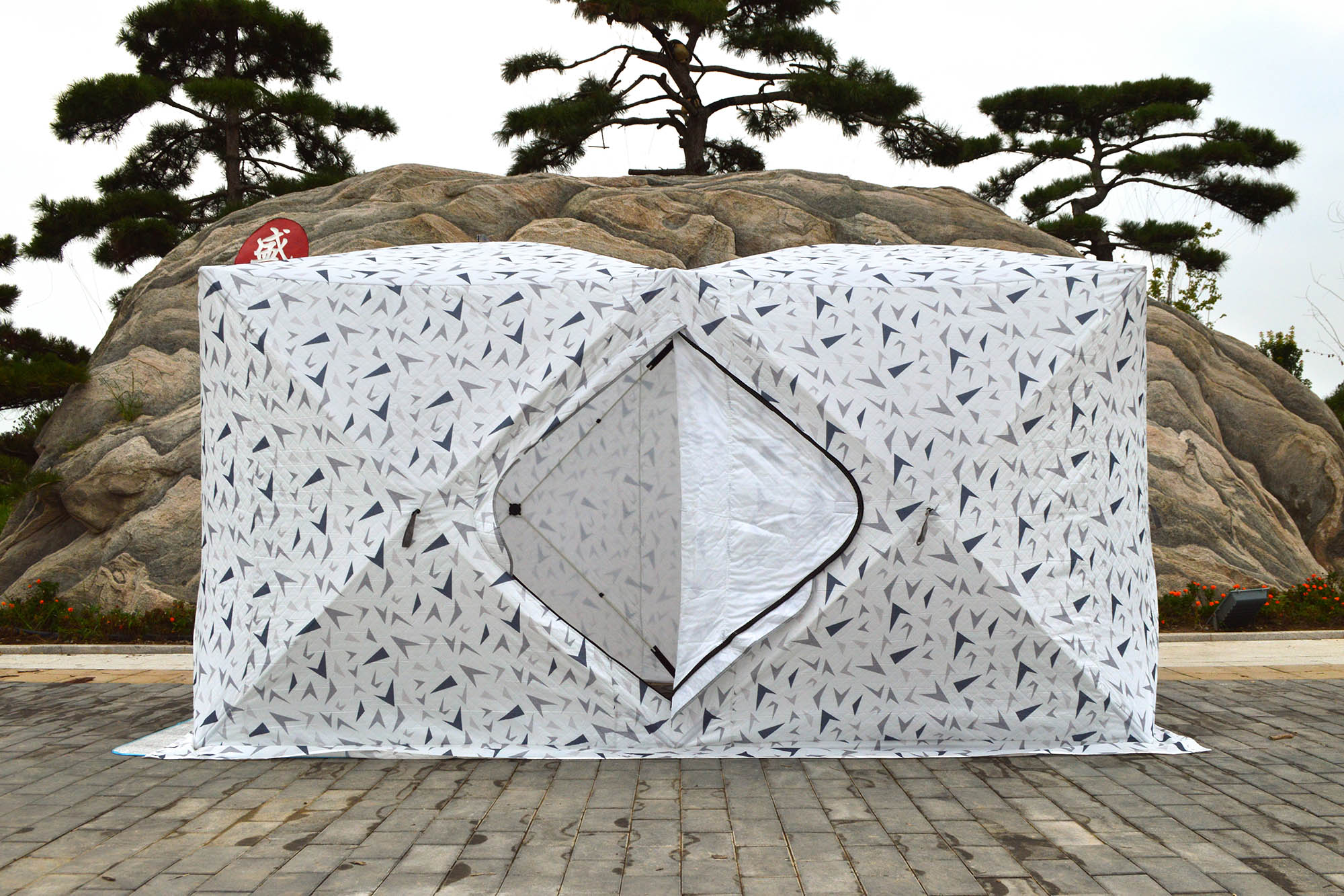 Палатка Куб "CONDOR" зимняя утепленная 2,0 х 4,0 х 2,15 белый камуфляж цифра Палатка Куб "CONDOR" зимняя утепленная 2,0 х 4,0 х 2,15 белый камуфляж цифра