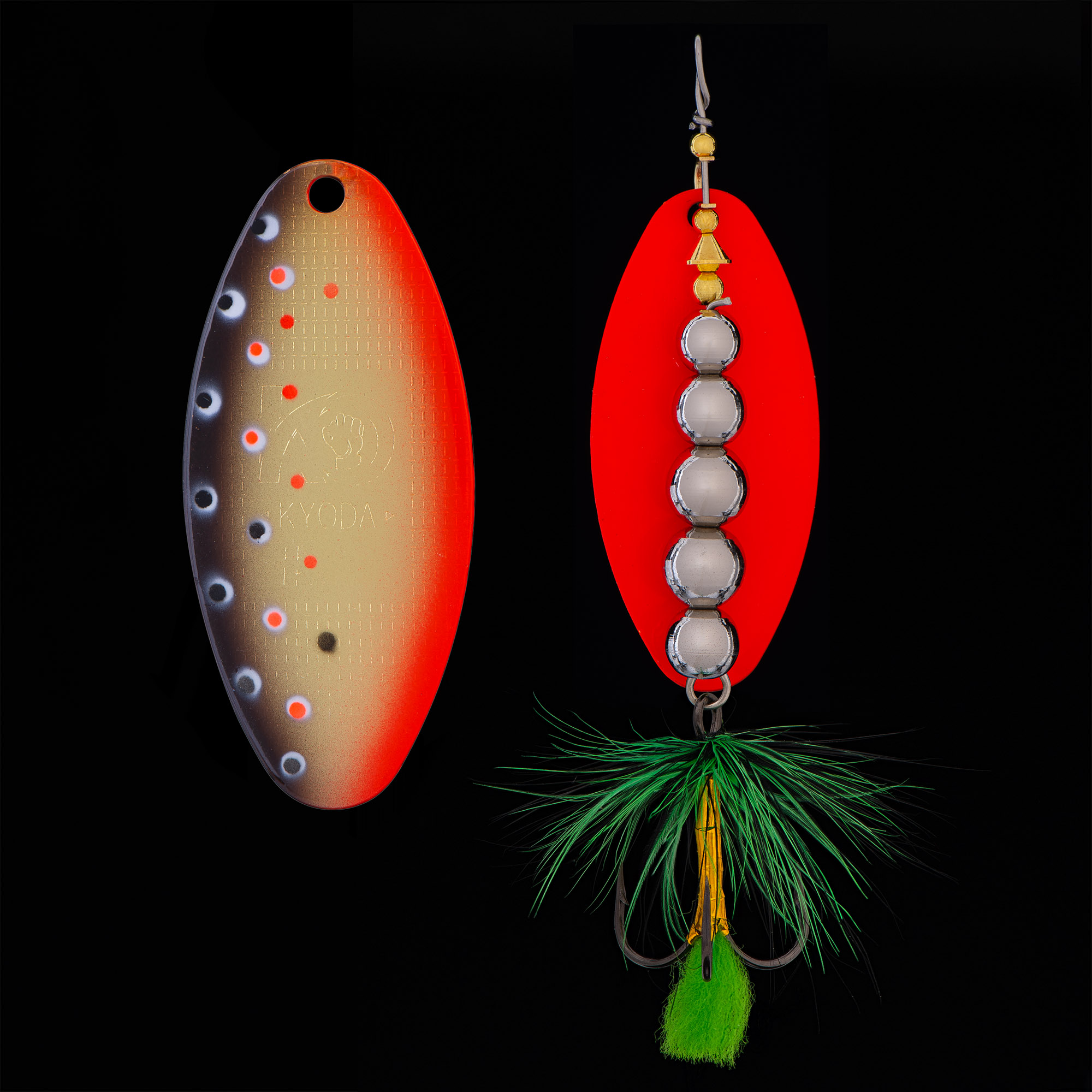 Блесна KYODA  в индивидуальной упаковке, вращающаяся, размер 4, вес 25,0 гр, цвет 999