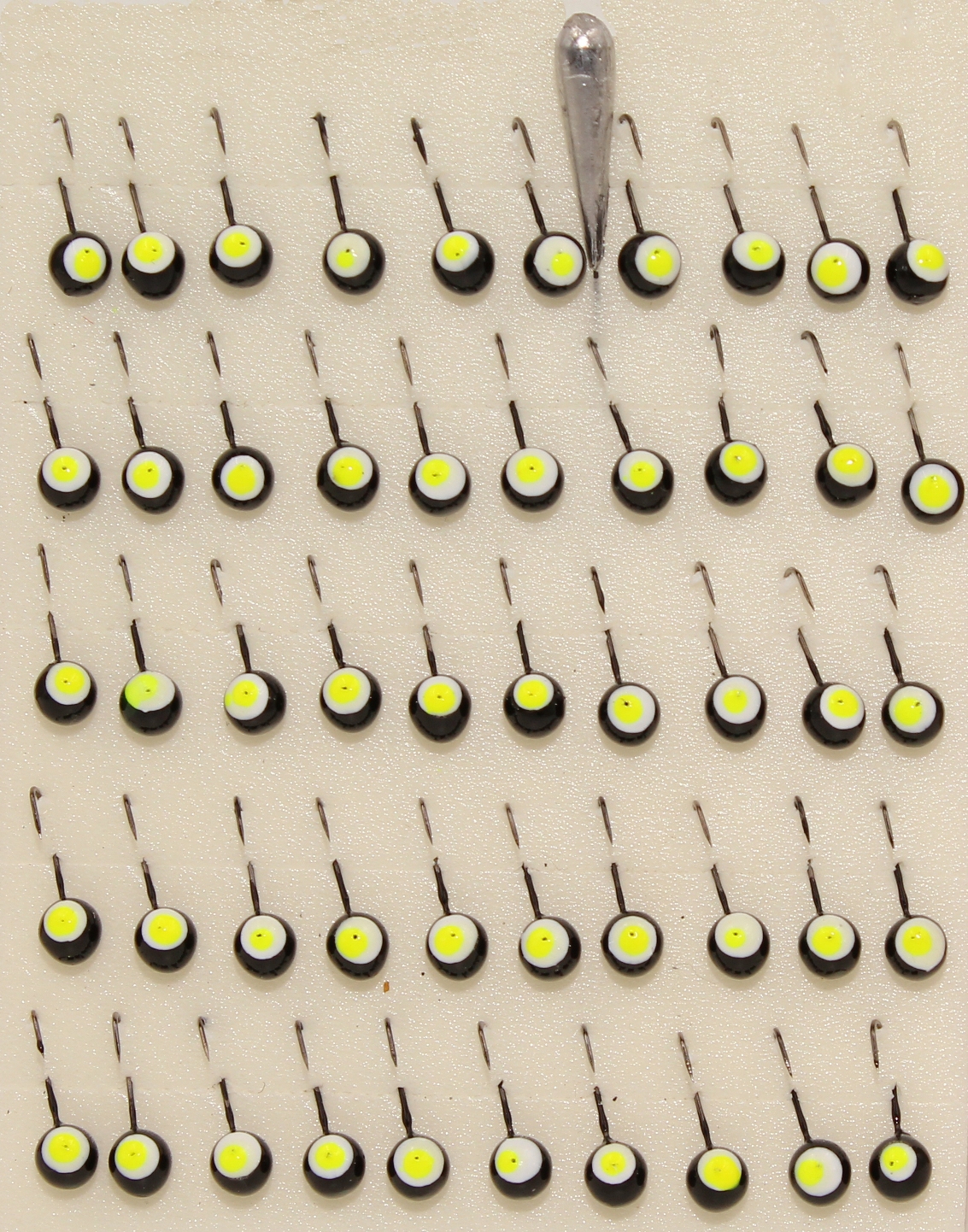 Мормышка литая (черная) "Шар с люминофором ф4", 50 шт/упак