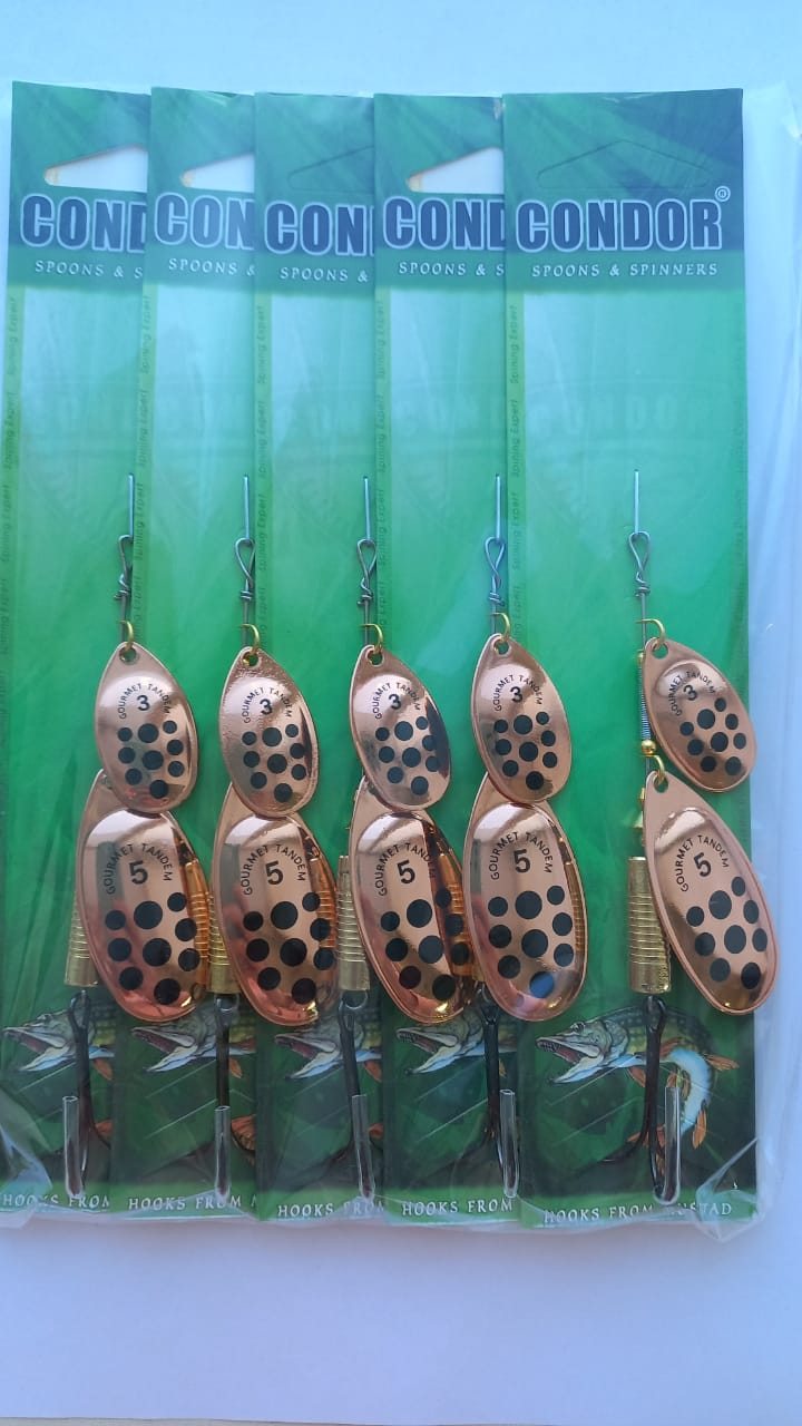 Блесна вращающаяся Condor Gourmet Tandem размер 5, вес 12,0 гр, цвет 714 (5шт)