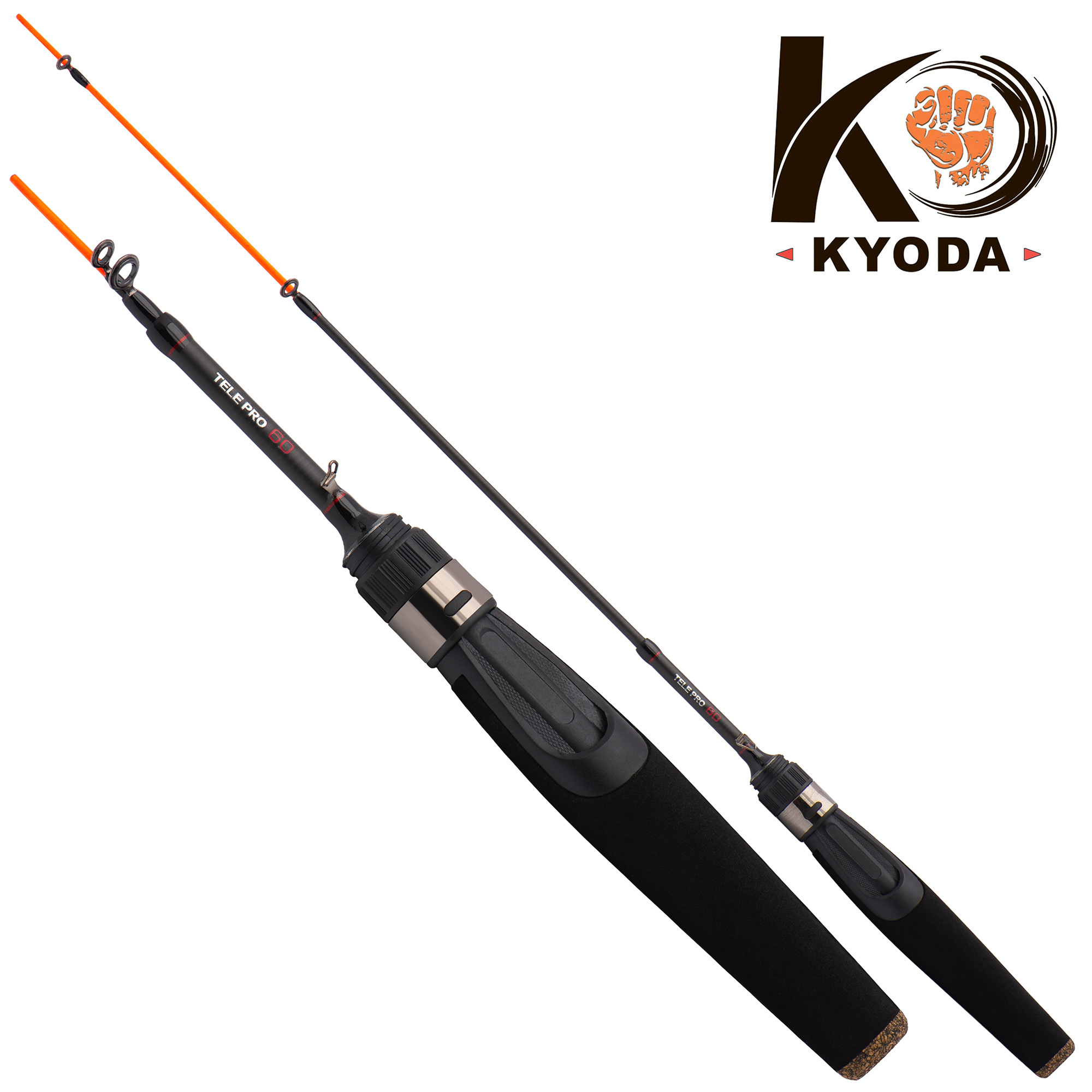 Удочка зимняя "KYODA" PIKE ROD, телескопическая, углепластик,  60 см