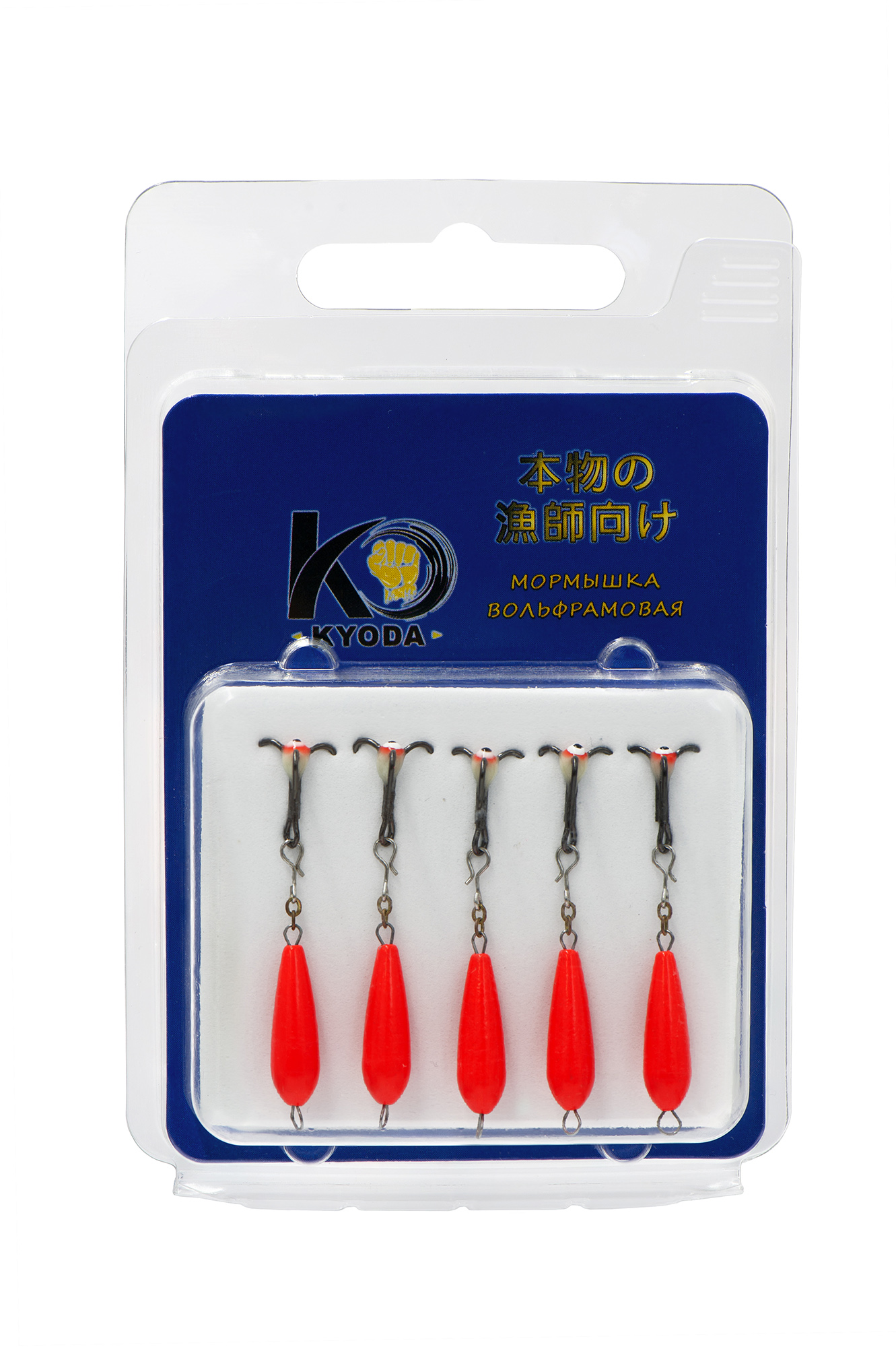 Черт с подвесным тройником, размер L, вес 1.8  гр, ярко красный /5 шт/