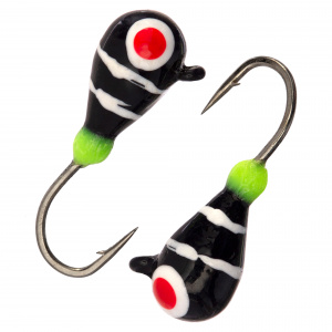 Капля с ушком d 5,0 мм, вес 1,8 гр, обмазка малек, черная-винт/10 шт/