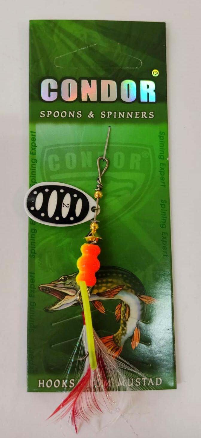 Блесна вращающаяся Condor Gourmet Caterpillar размер 2, вес 6,0 гр, цвет B14 (5шт)