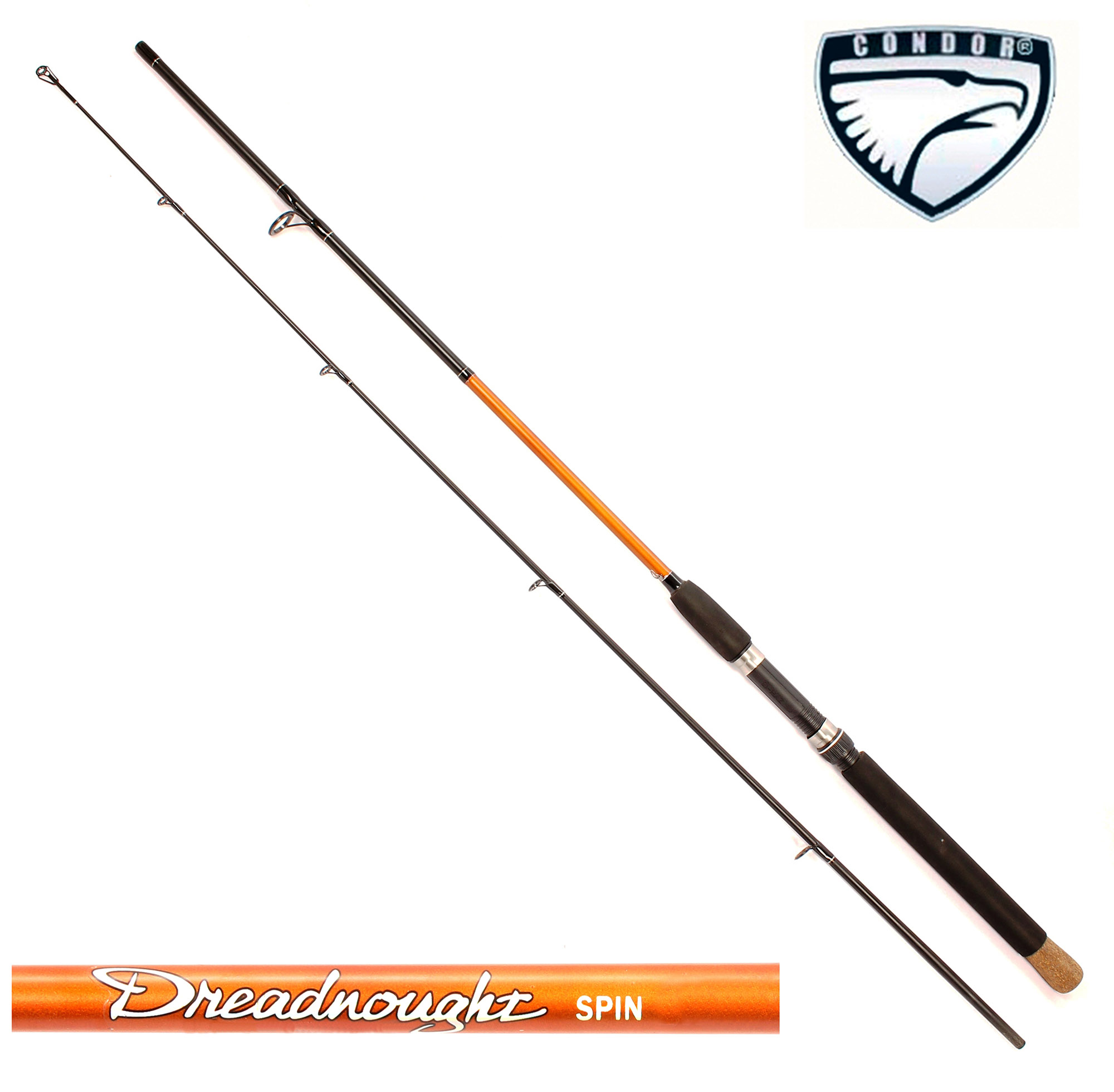 Спиннинг Condor Dreadnought Spin длина 2.70 м, тест 5-25 гр, стеклопластик, штекер