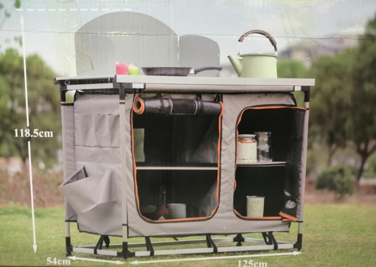 Кухня походная KYODA, модель XD-03, кухня со столешницей и тумбами Кухня походная KYODA, модель XD-03, кухня со столешницей и тумбами