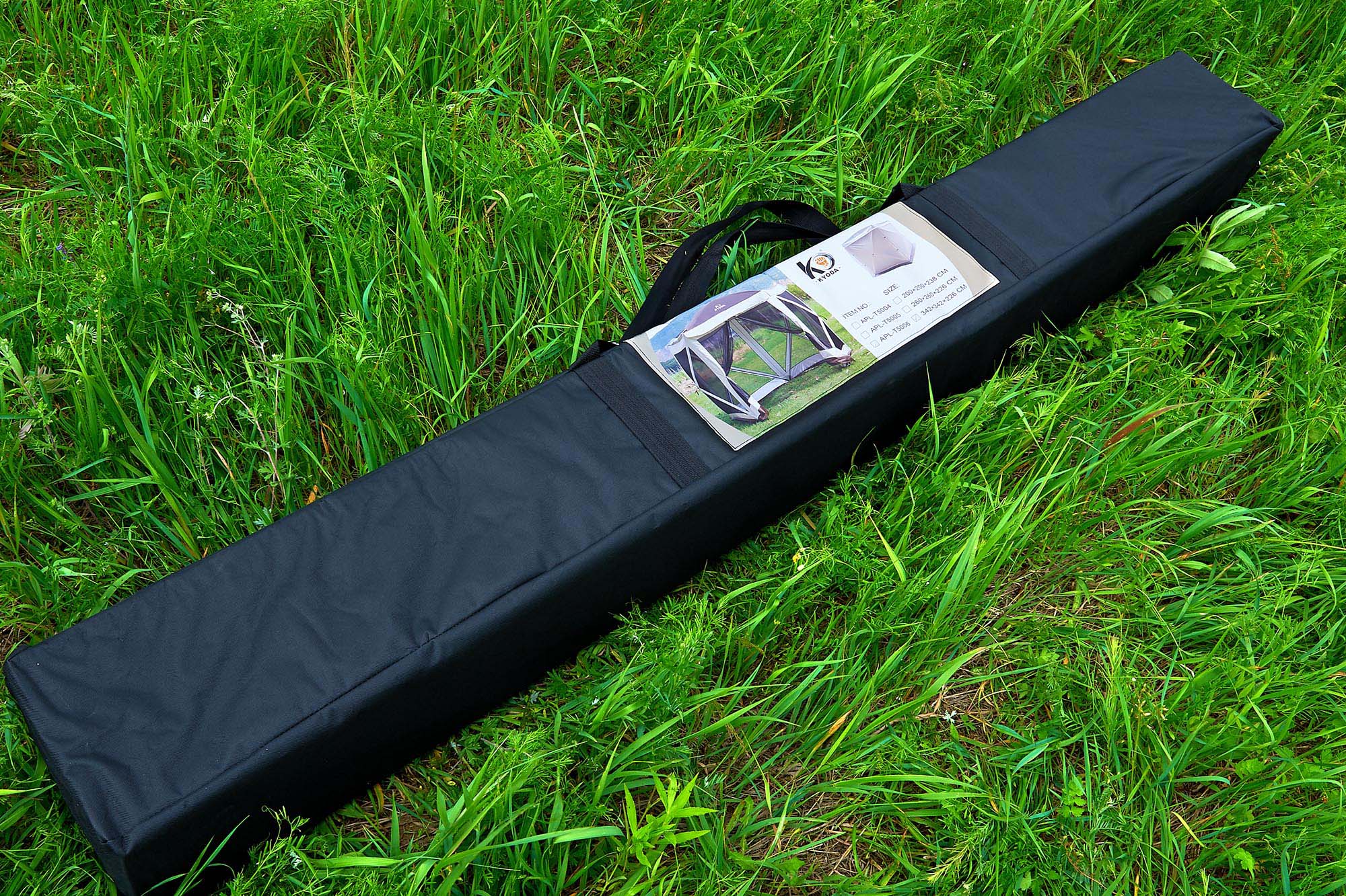 Шатер туристический KYODA 5 сторон, р.260*260*226см, плотн190Т, 210D, столб воды 3000мм, вес 7,9кг Шатер туристический KYODA 5 сторон, р.260*260*226см, плотн190Т, 210D, столб воды 3000мм, вес 7,9кг