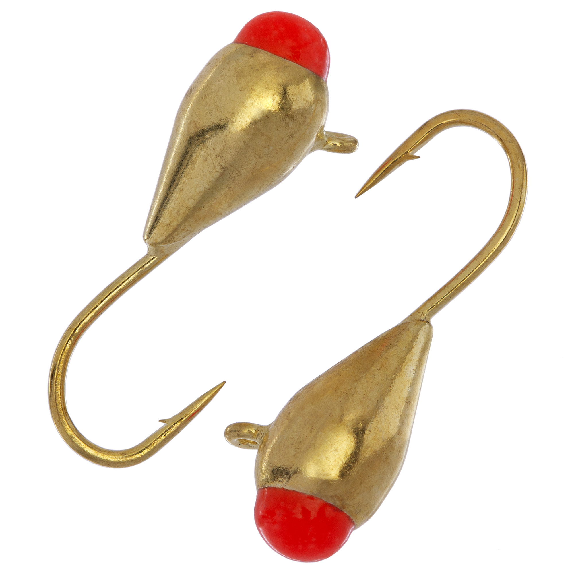 Капля с ушком d 5,0 мм, вес 1,8 гр, золото с красной каплей /10 шт/