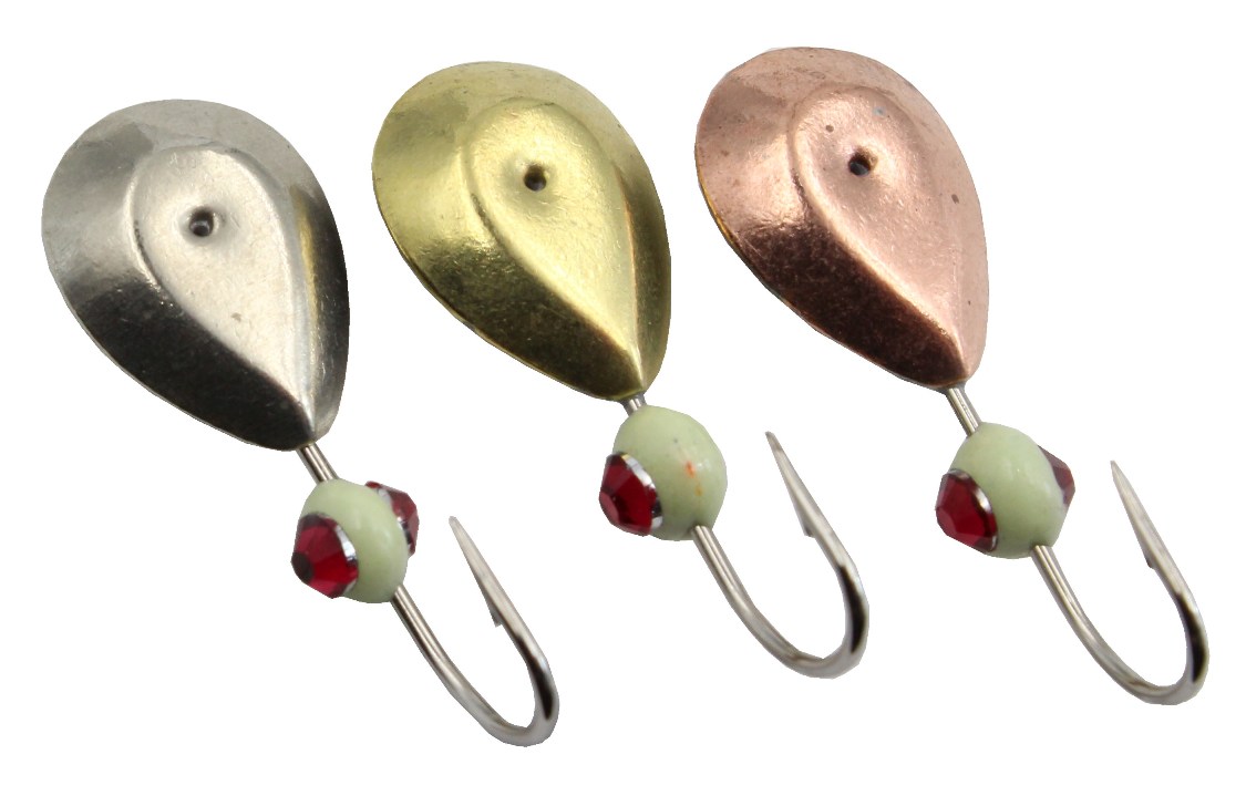 Мормышка паяная  ТИП-22ЖЗИ+2 камня на фосф. капле, крючок Mustad /16 шт/