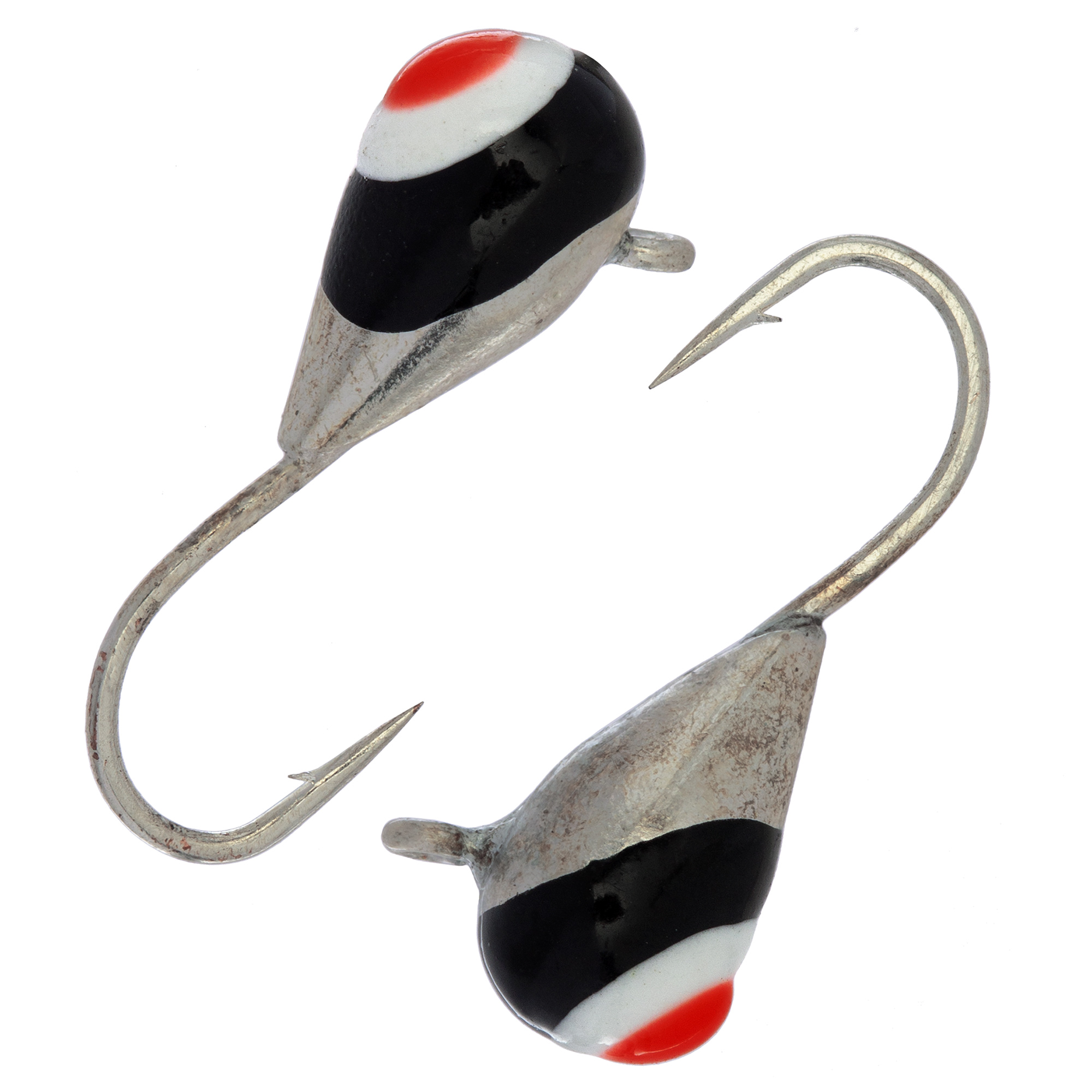 Капля с ушком d 3,0 мм, вес 0,5 гр, серебро с черно-бело-красным глазком /10 шт/