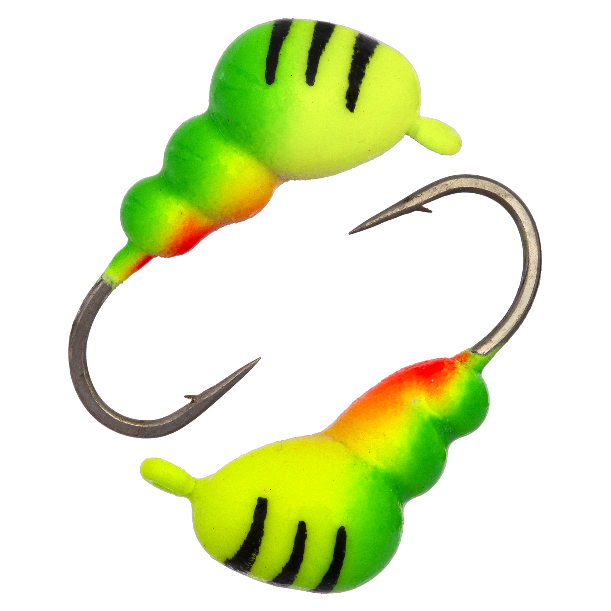 Муравей с ушком d 3,0 мм, вес 0,3 гр, салатовый-лимон+красная с полосками  /10 шт/