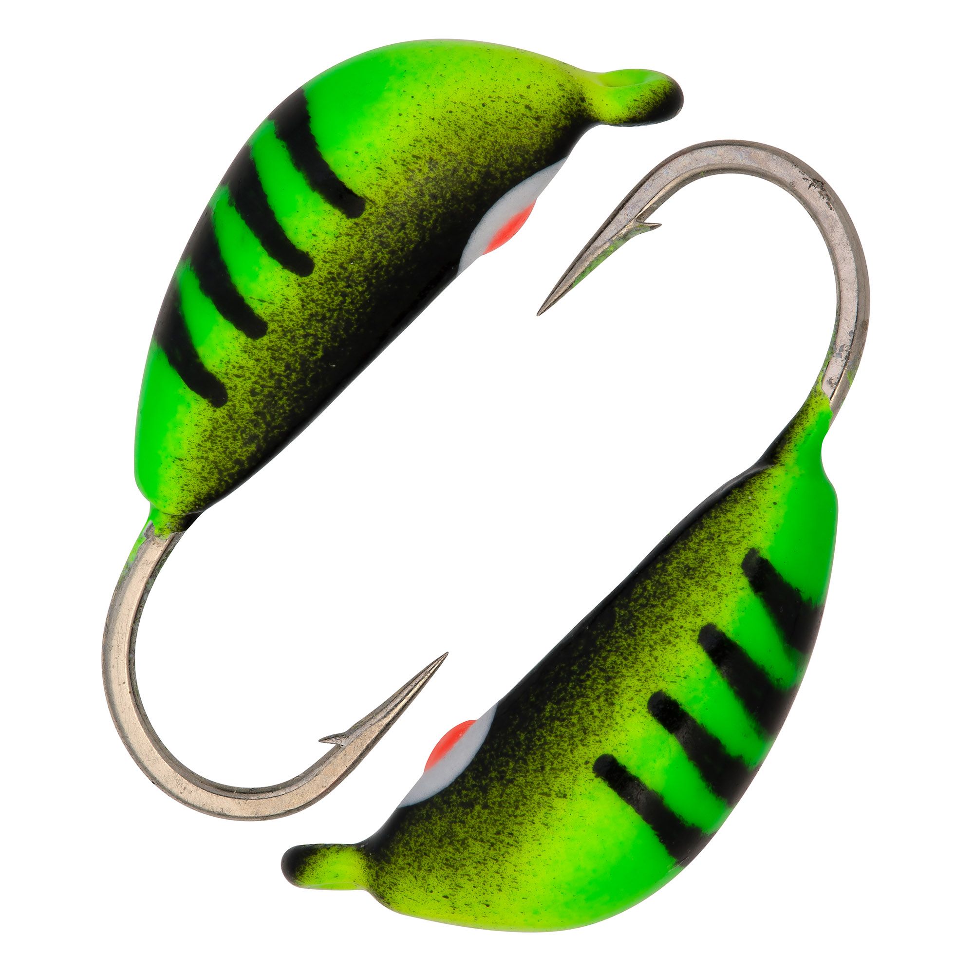 Банан d 3,0 мм, вес 0,9 гр, цвет зеленый с полосками+черный с точкой /10 шт/