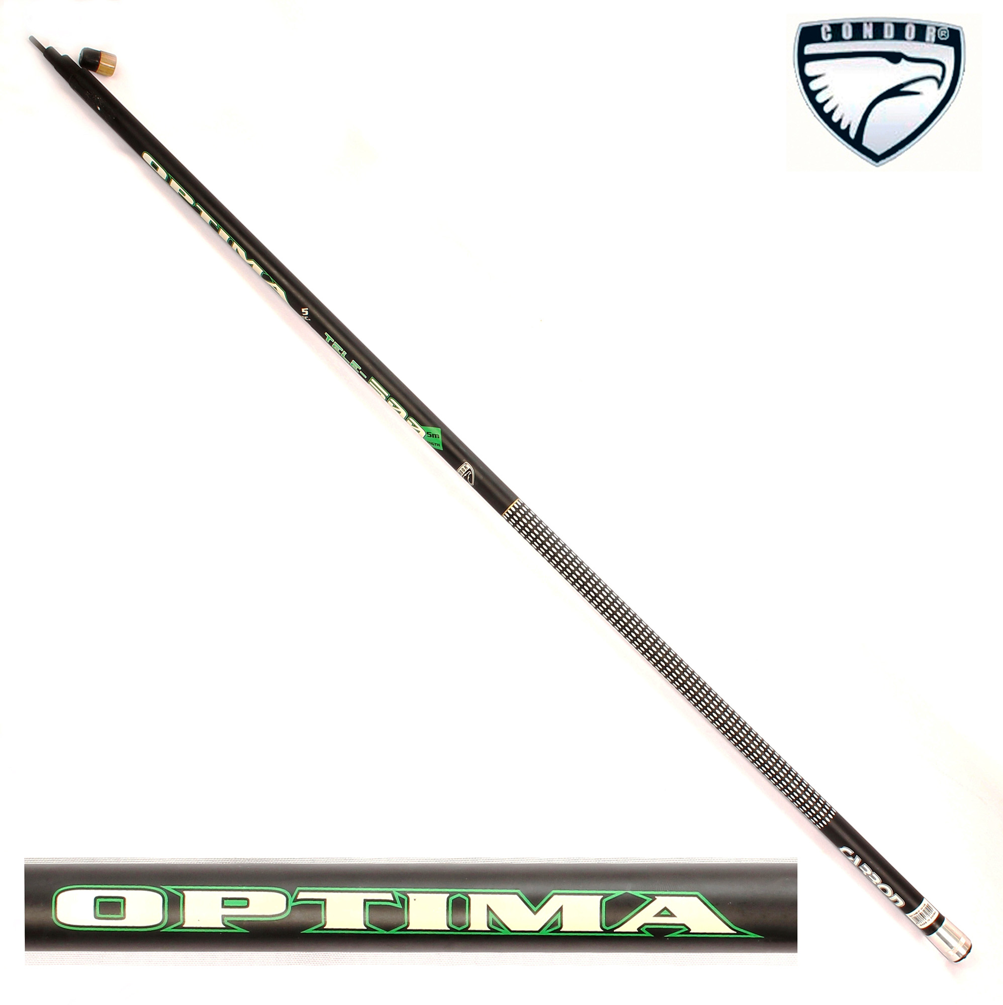 Удилище Condor Optima б/к, длина 4 м, тест 10-40 гр, carbon IM-7, цвет черный