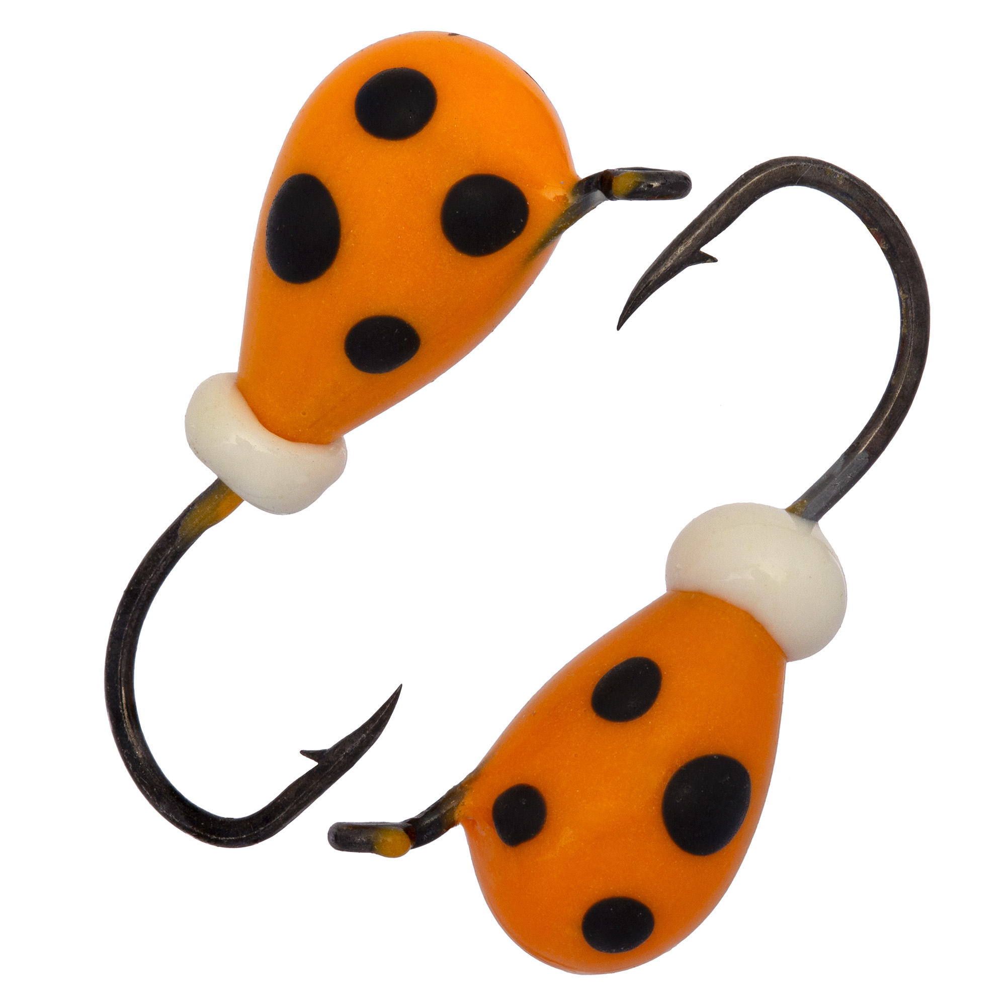 Дробинка с ушком d 6.0 мм, вес 2.0 гр, оранжевая с точками /10 шт/