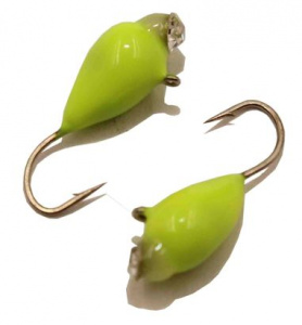 Капля с ушком d 5.0 мм, вес 1.8 гр, обмазка с камнем лимон /10 шт/