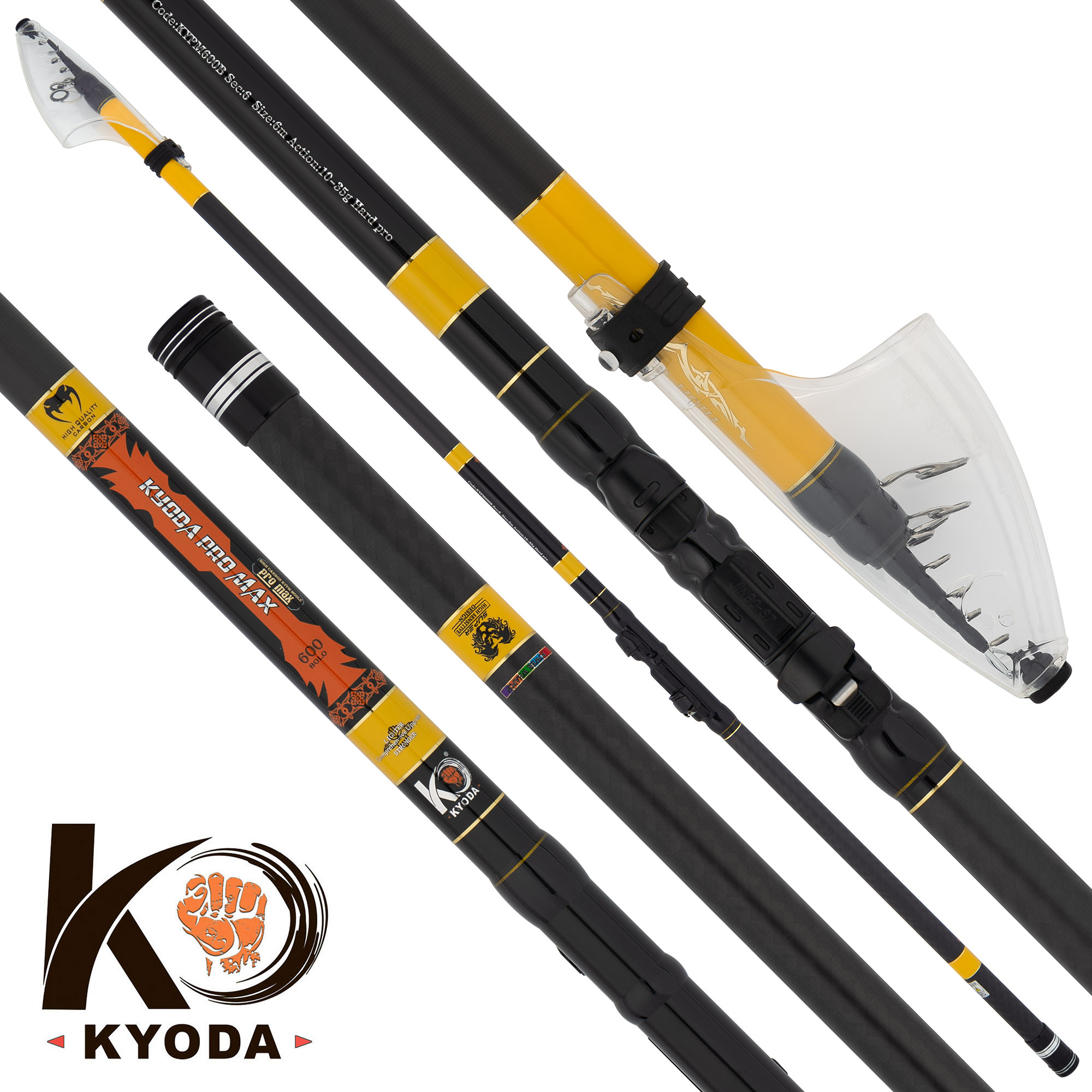 Удилище KYODA PRO MAX 400 BOLO, длина 4 м, с кольцами, HMC