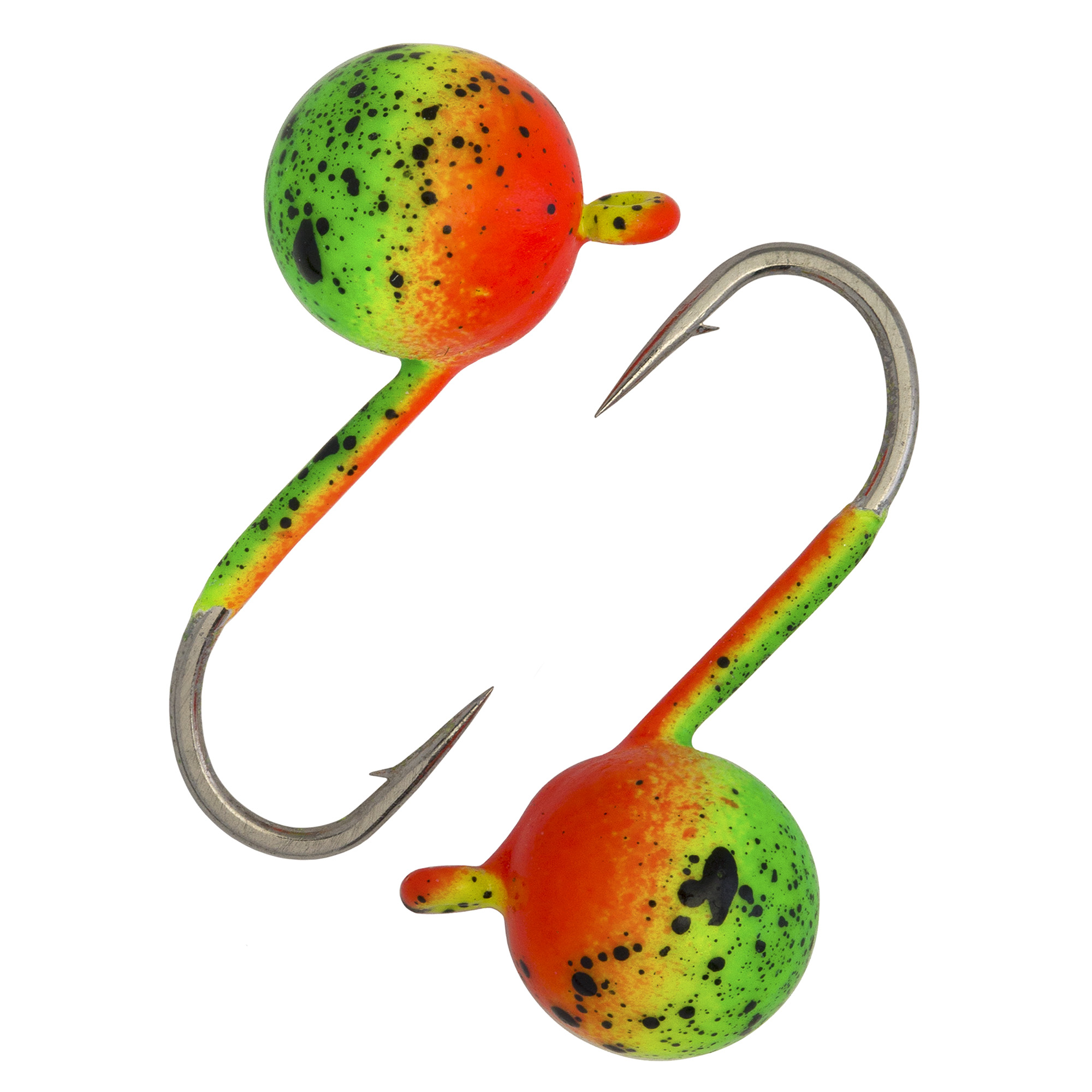 Дробинка с ушком d 5,0 мм, вес 1, 21  гр, окраска зеленый-красный с черным крапом/10 шт/