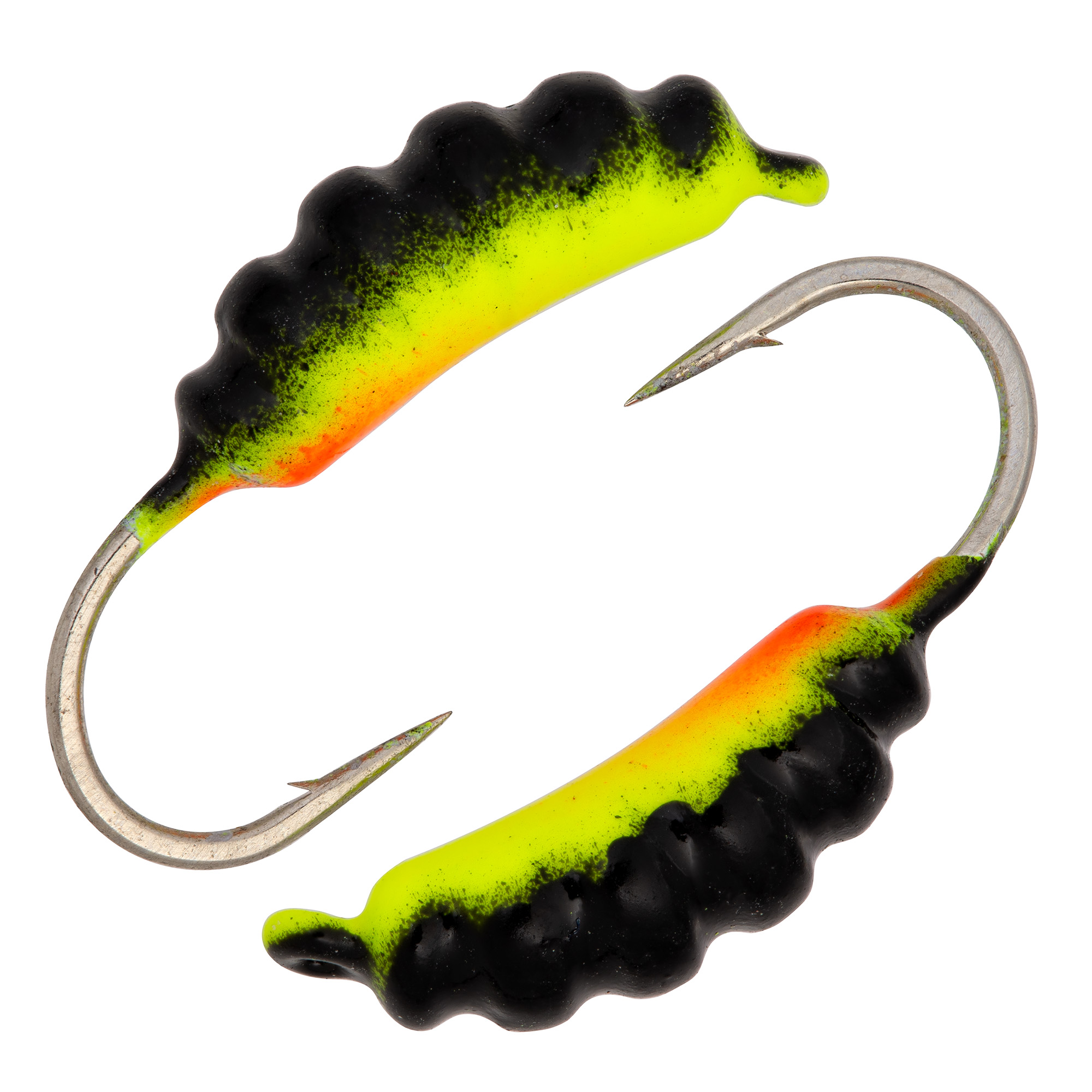 Опарыш размер 10 (4) мм, вес 1.1 гр, черный+красно-желтый  /10 шт/