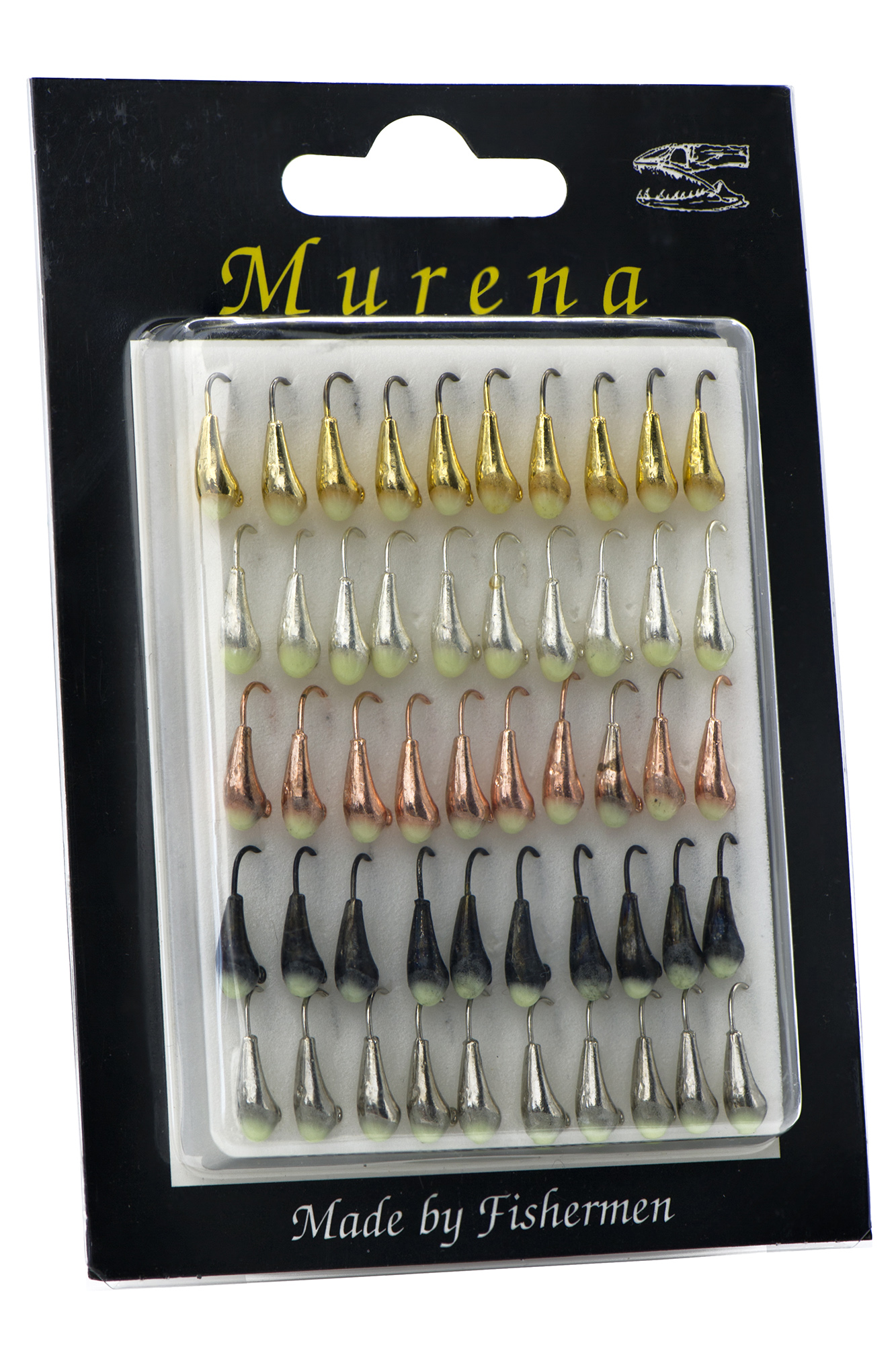 Мормышка особая  уралка с ушком диам.5/1 с фосф пяткой набор (уп.50шт)