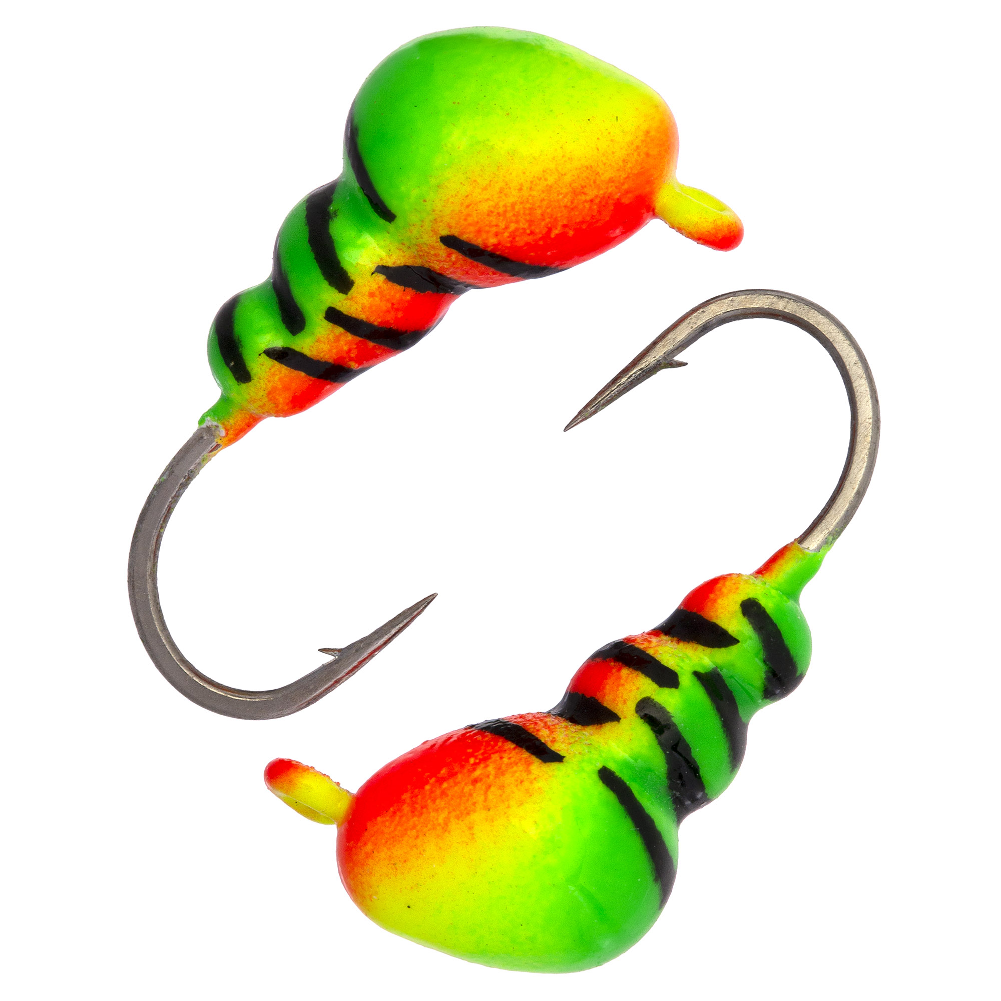 Муравей с ушком d 4,0 мм, вес 0,7 гр, салатовый-красный с полосками  /10 шт/