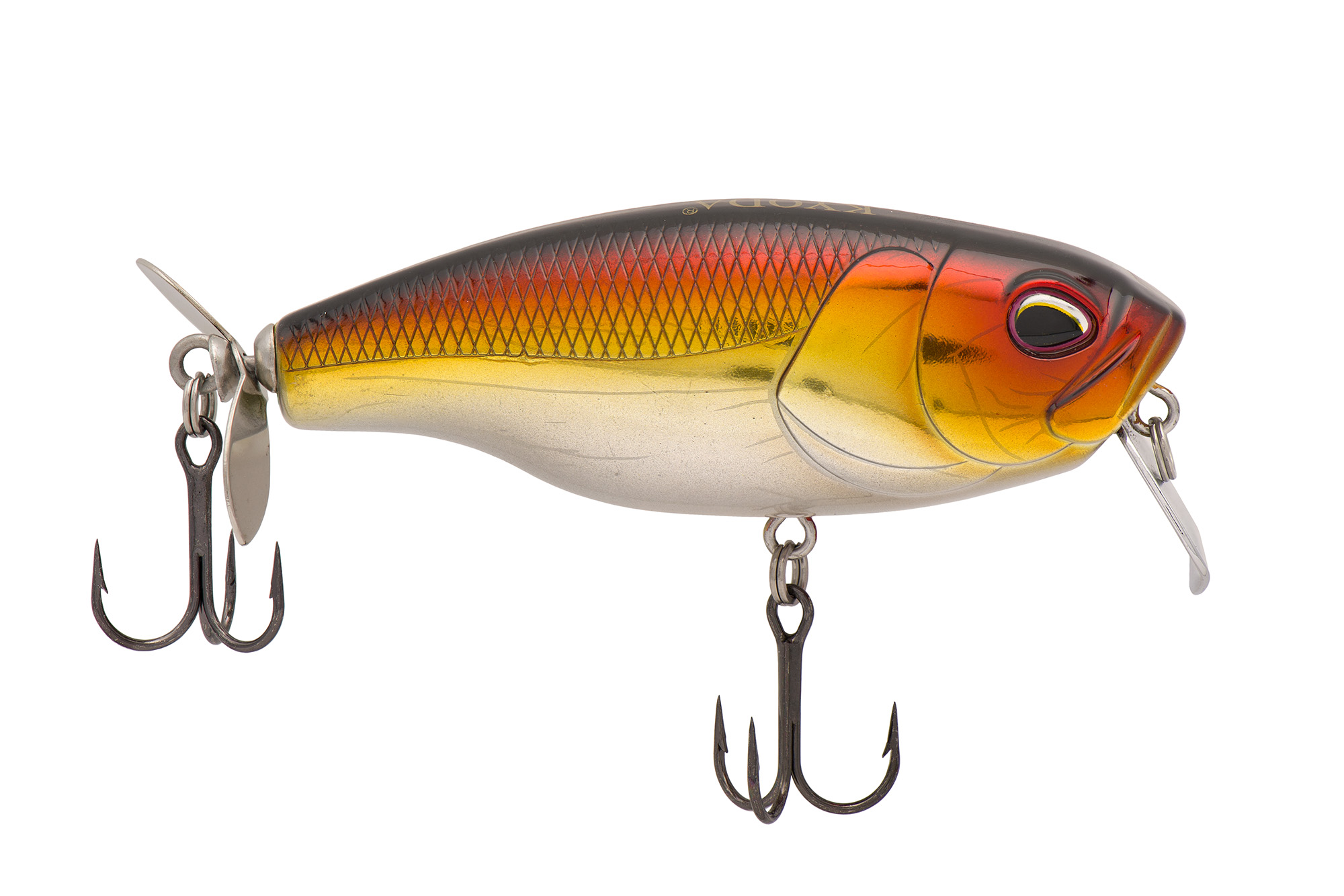 Воблер KYODA Hunter Crank-70F, длина 7,0 см, вес 14,4 гр, цвет P373, пропеллер, заглубление 0,2-0,5м