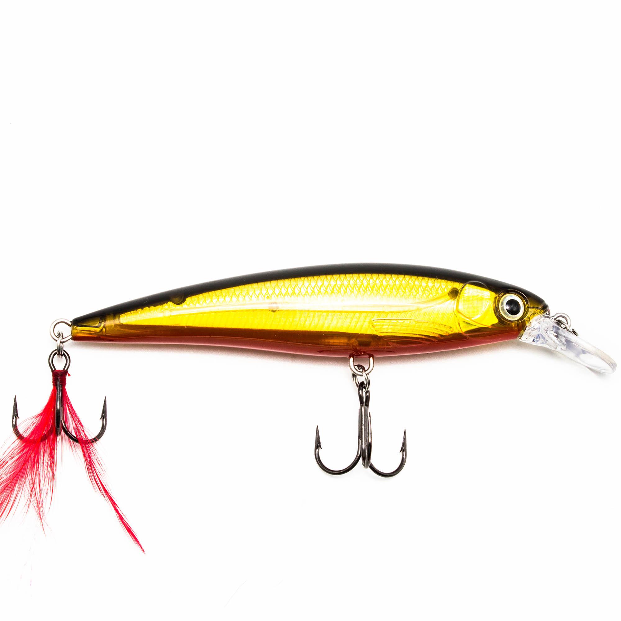 Воблер KYODA Luck Minnow-100SU, длина 10 см, вес 15 гр, цвет P124, заглубление 1,0-1,2 м.