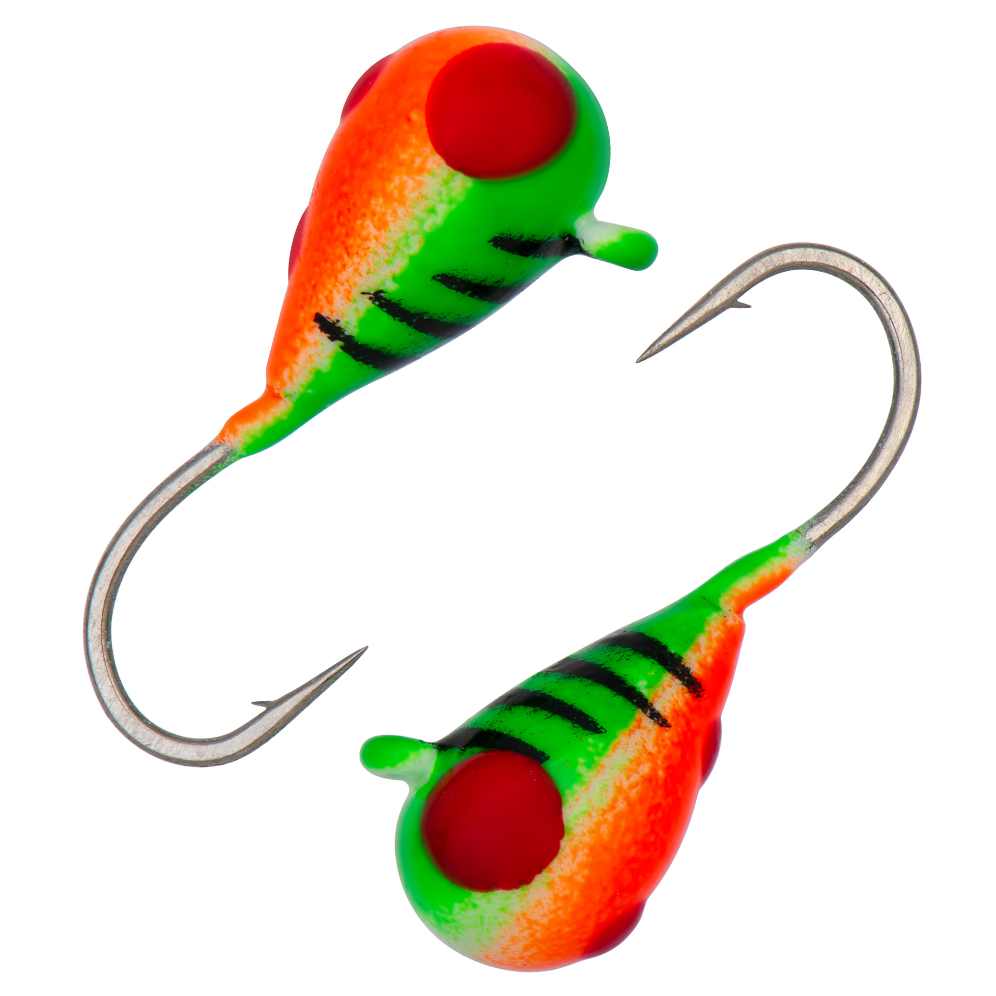 Капля с ушком d 4,0 мм, вес 1,04 гр, цвет зелено красный с красн.точ.и черн.полосами/10 шт/