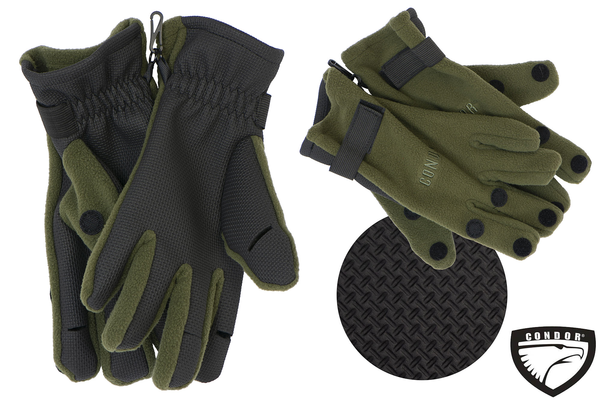 Перчатки флис с откидными пальцами( прорезиненная накладка)