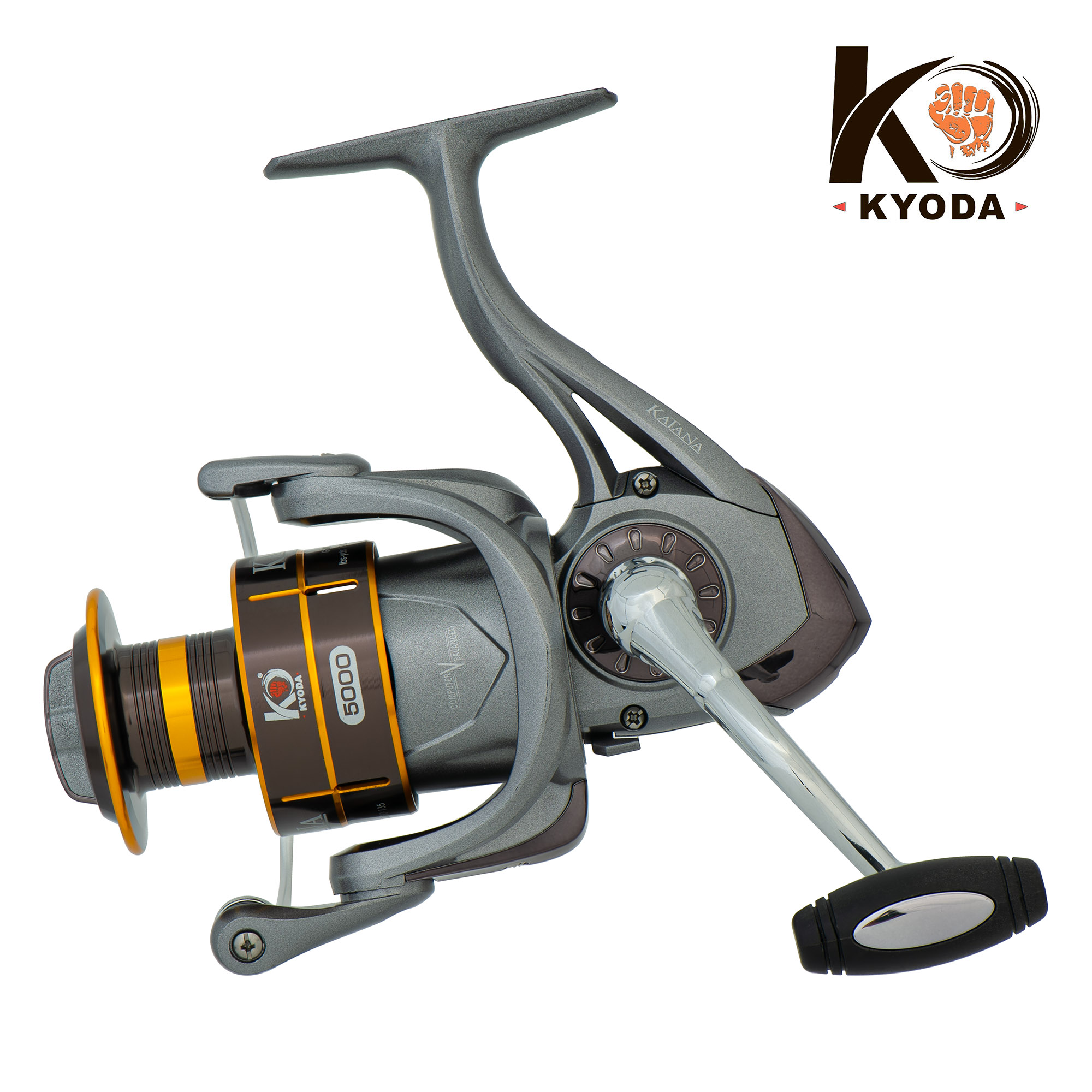Катушка KYODA "Katana" 2000, 8+1 подшипн., передний фрикцион, запасная шпуля