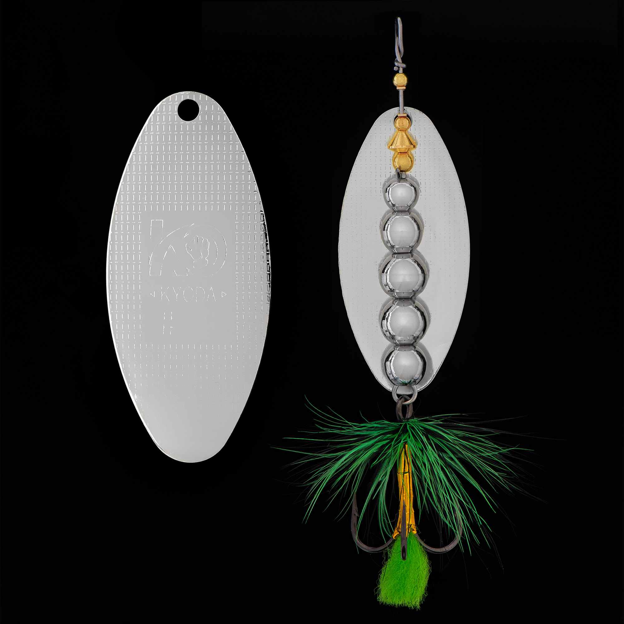 Блесна KYODA  в индивидуальной упаковке, вращающаяся, размер 4, вес 25,0 гр, цвет 115