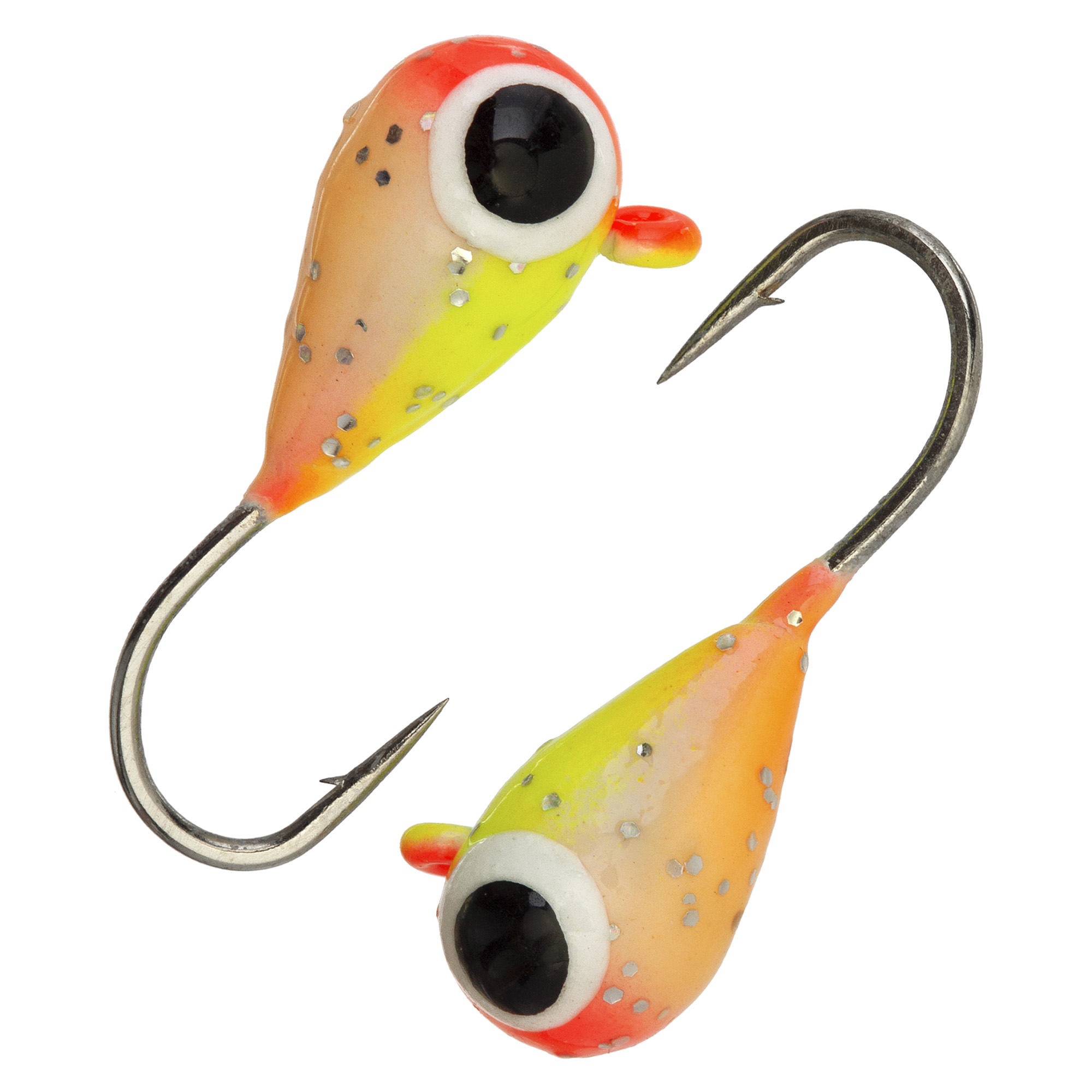 Капля с ушком d 5,0 мм, вес 1,8 гр, окраска малек, желтая-оранжевая с блесками /10 шт/