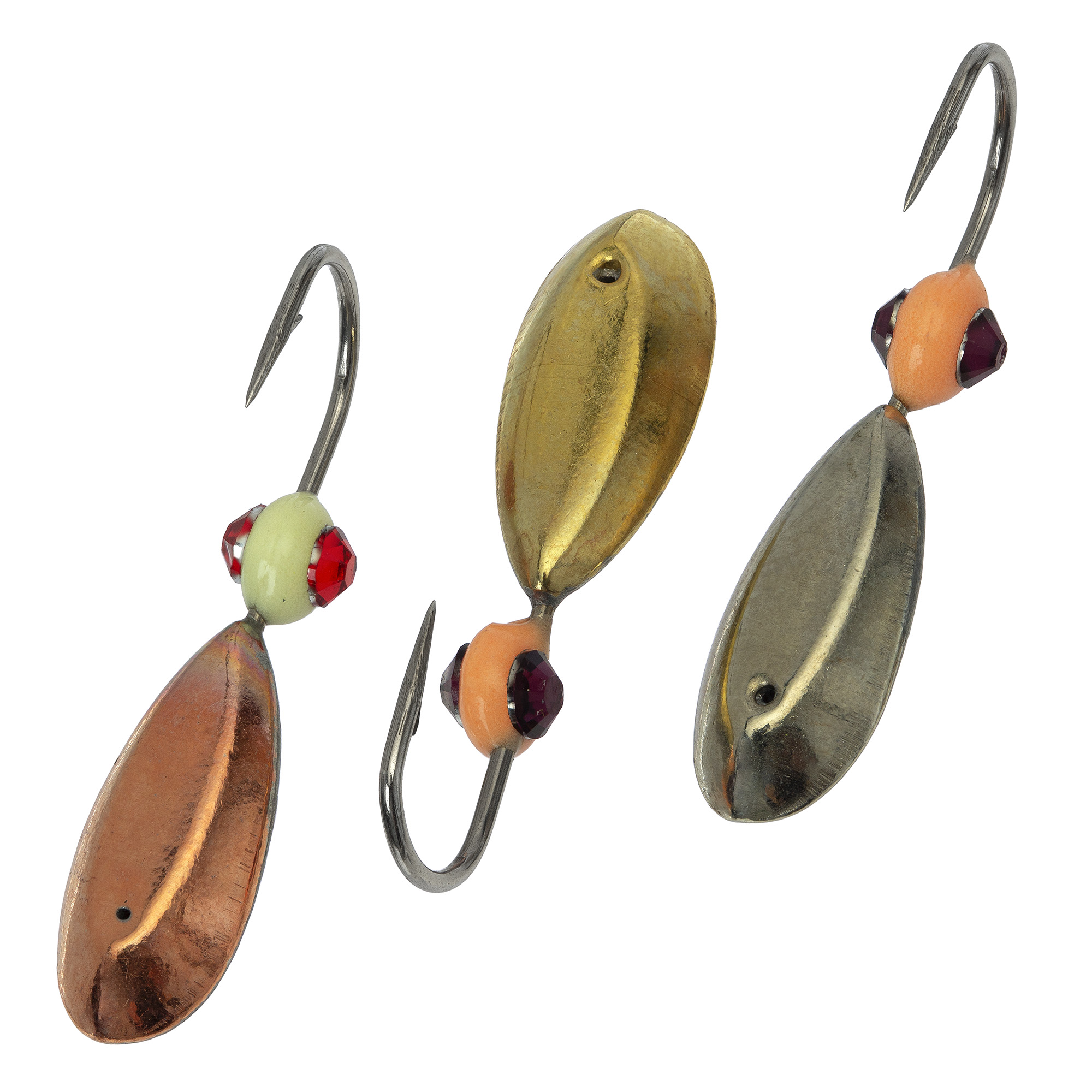 Мормышка паяная  ТИП-21АБВ+2 камня на фосф. капле, крючок Mustad /16 шт/