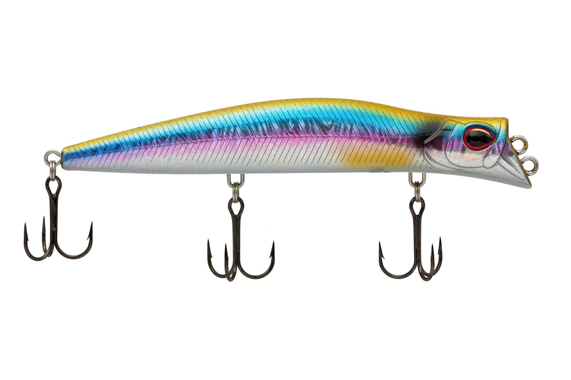 Воблер KYODA POCKY MINNOW-130F, длина 130 мм, вес 17,5  гр, цвет P1038 заглубление 0,1 - 0,2 м.