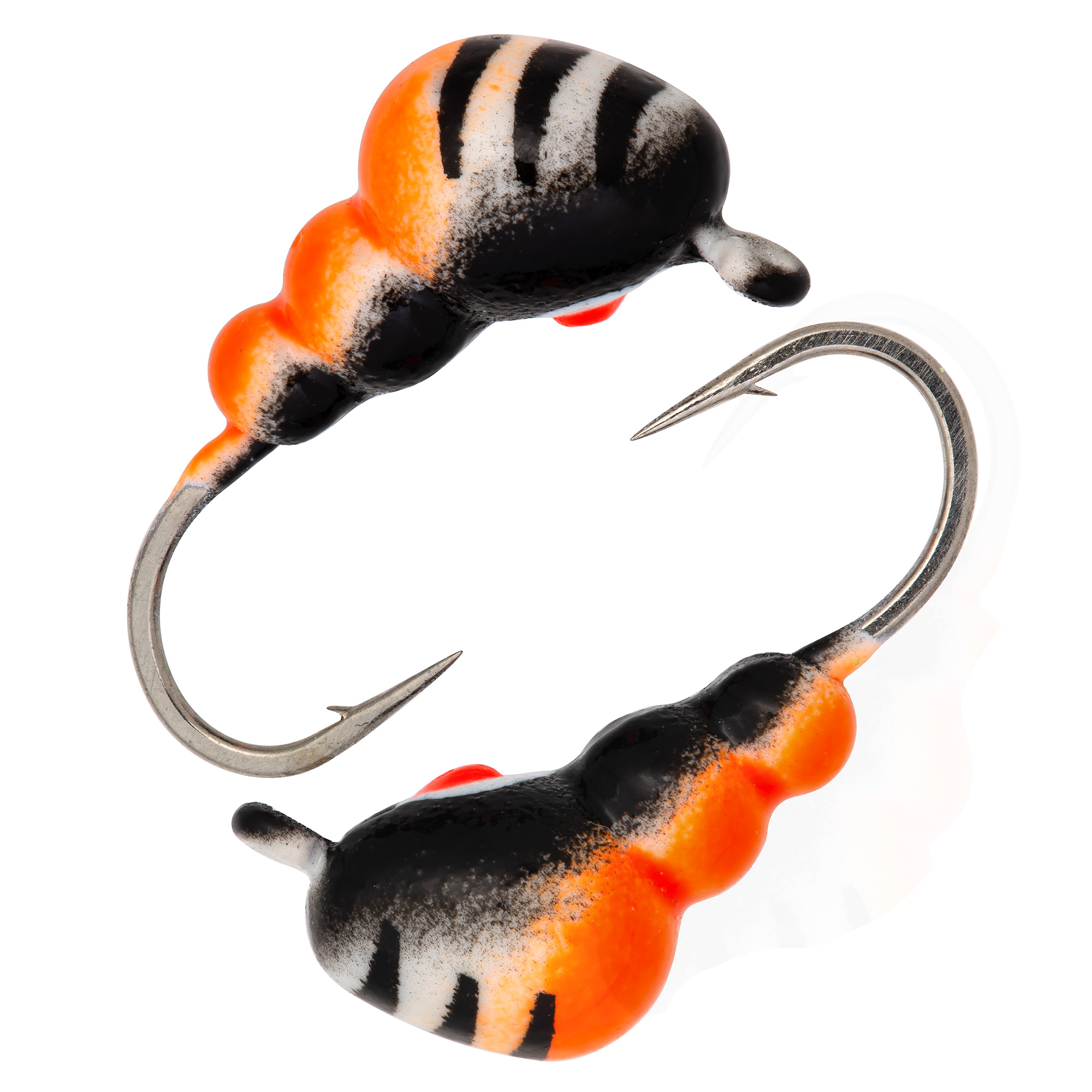 Муравей с ушком d 5,0 мм, вес 1,65 гр, красный с полосками +черный с точкой /10 шт/