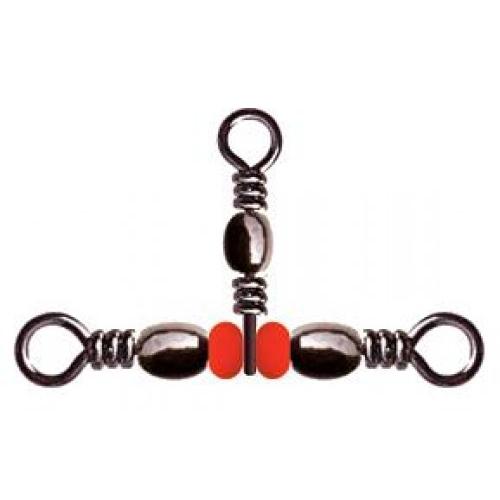 Вертлюг тройной с бус. 90 град. Barrel Triple Swivels Style,цвет Black Nikel, размер 12x14, (25шт.)