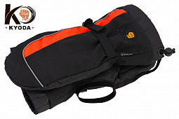 Рукавицы KYODA, мод. K-188, флис изнутри, цвет чёрный/оранж, размер XL