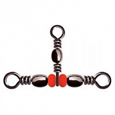 Вертлюг тройной с бус. 90 град. Barrel Triple Swivels Style, цвет Black Nikel, размер 4x6 /5x7......
