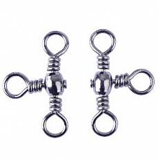 Вертлюг тройной 90 град. Rarrel Cross-line Swivel, цвет Black Nikel (50шт) размеры 4 - 8 / 10 / 12